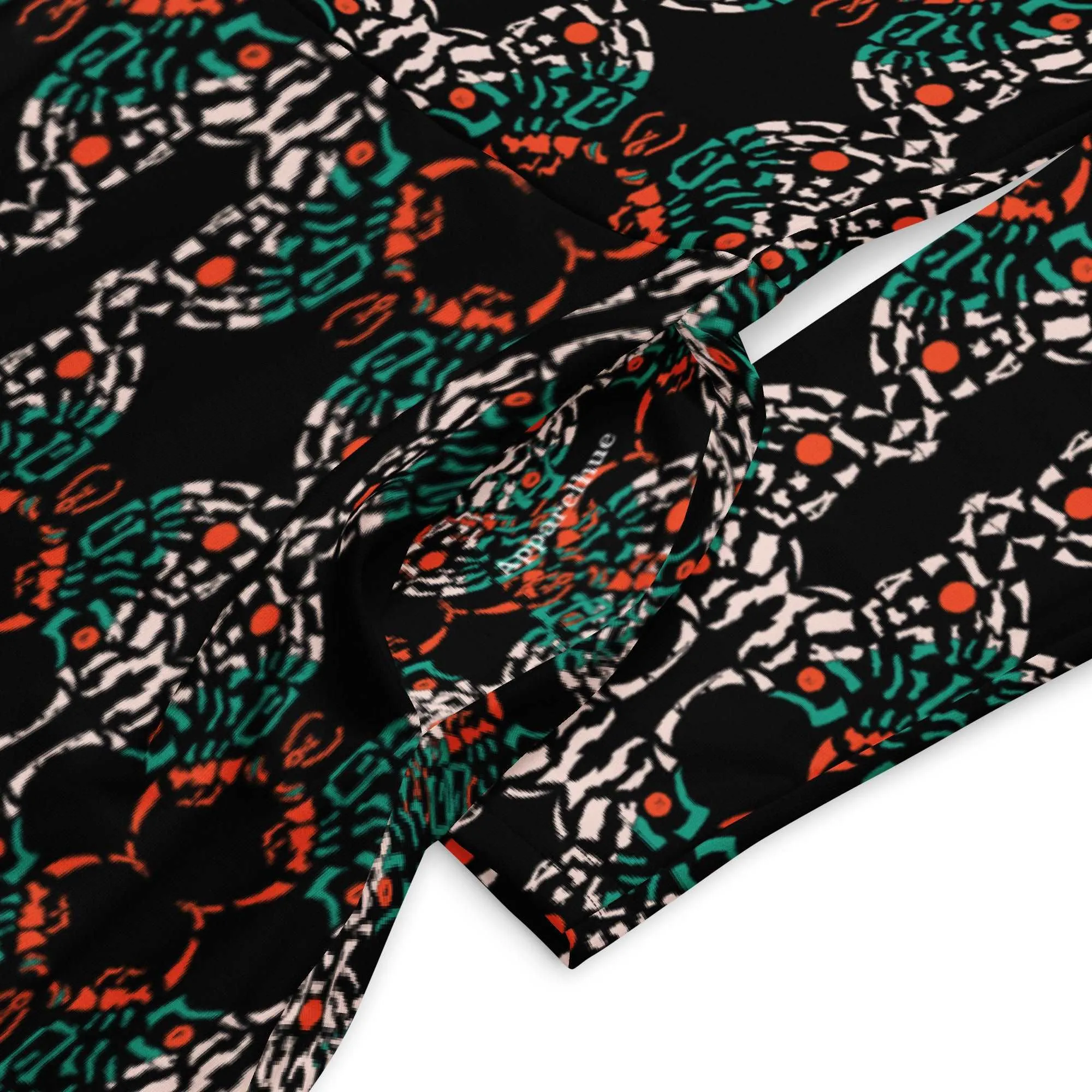 Abstract Art Dress, All-Over Print Long Sleeve Butterfly Midi Dress