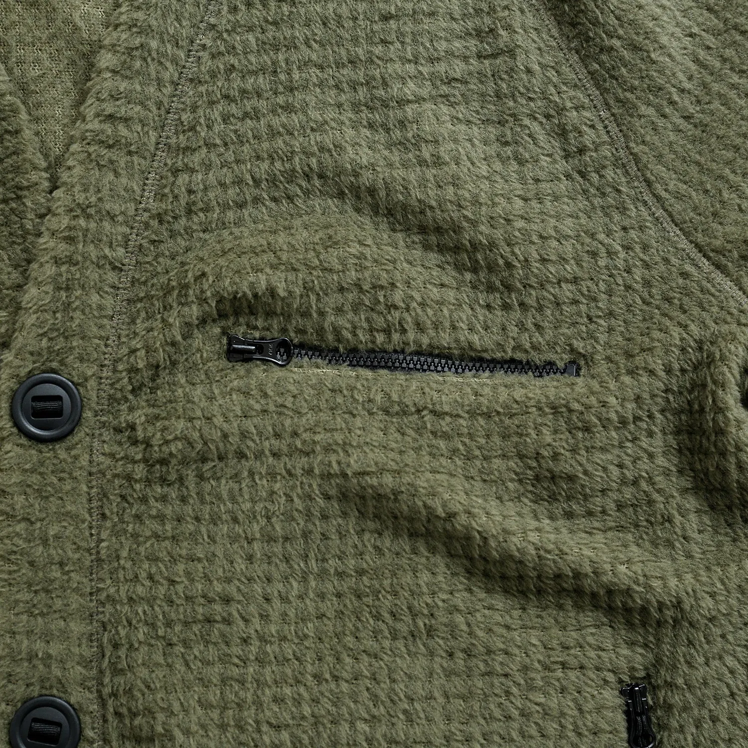 Alpha Direct Polartec Cardigan - Coffee (Olive)