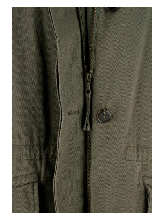 army fur-trim parka