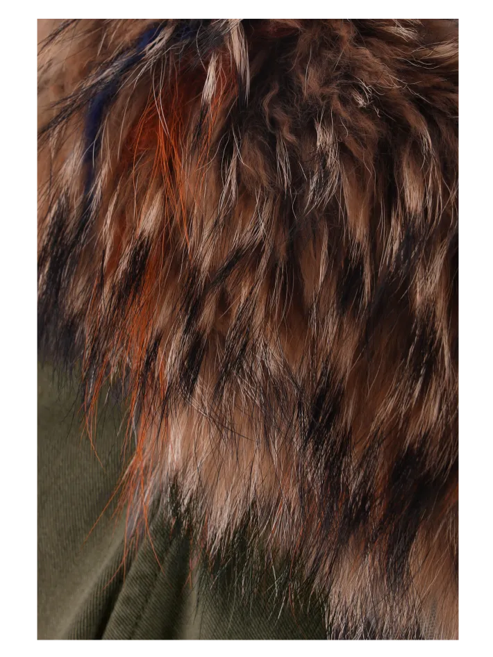 army fur-trim parka
