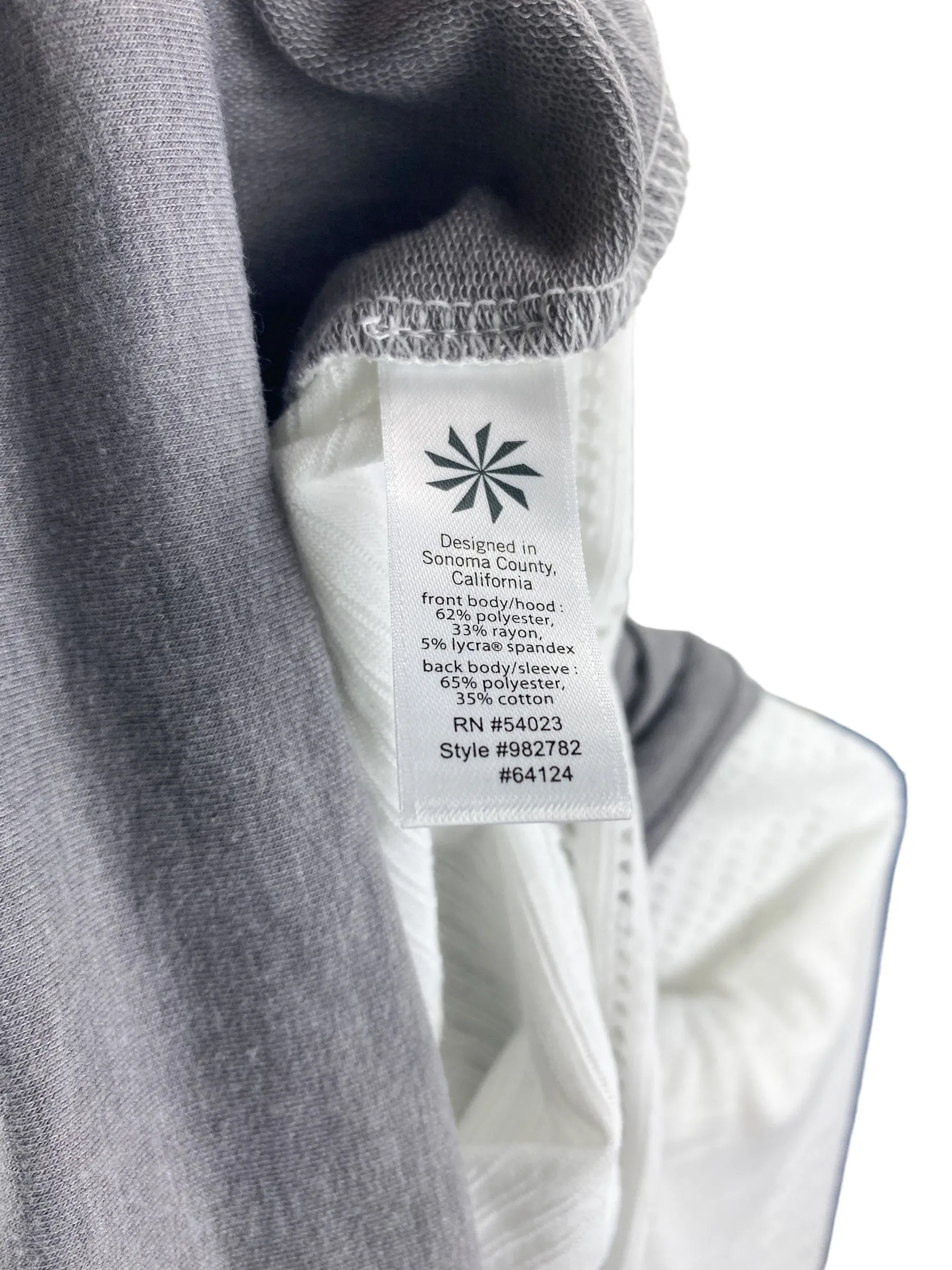 Athleta Women's Lace Trim Hooded Pullover Hoodie Taupe White Size XS