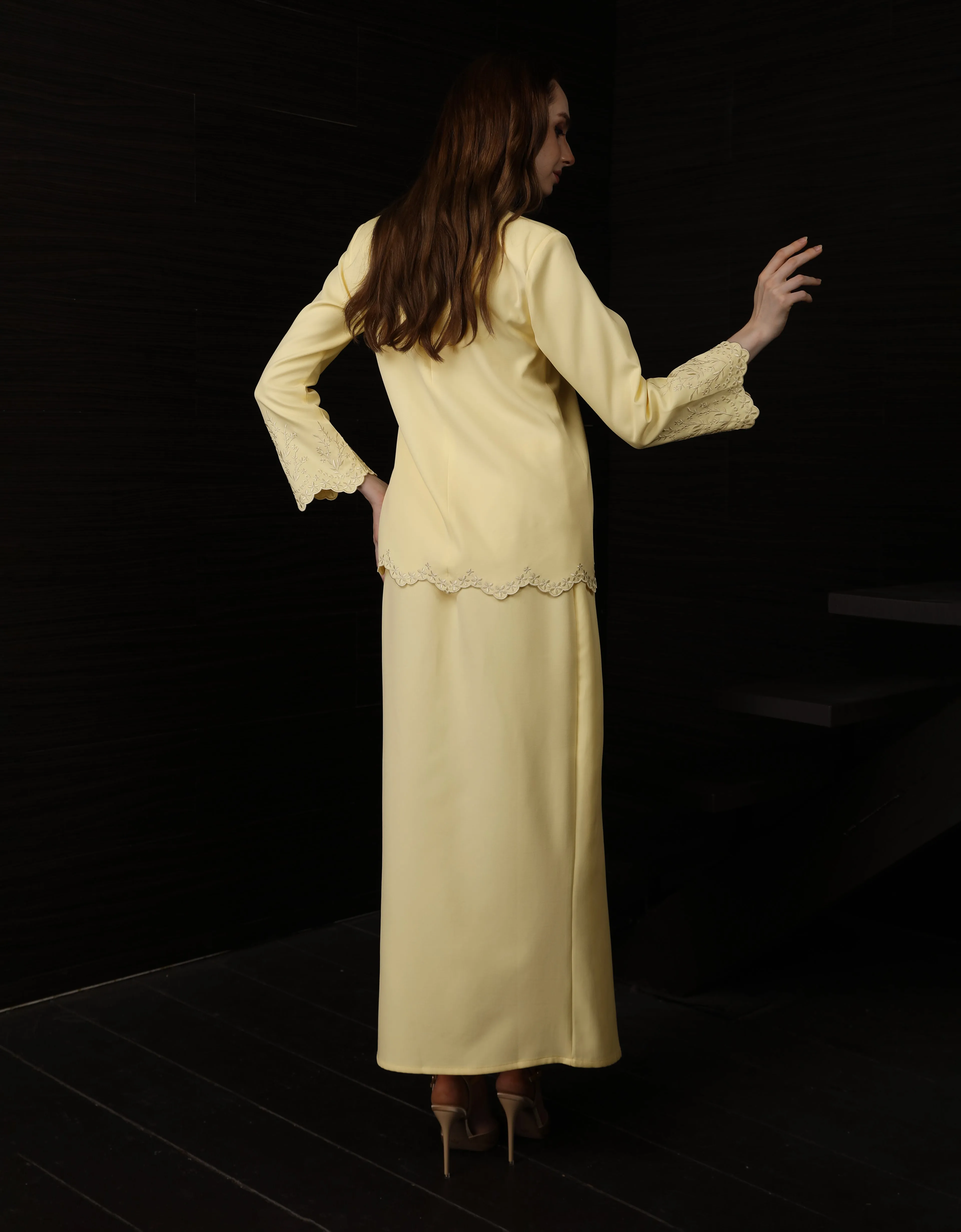 BAJU KURUNG KEDAH ABELIA (YELLOW)