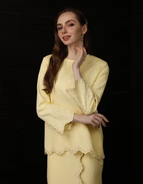 BAJU KURUNG KEDAH ABELIA (YELLOW)