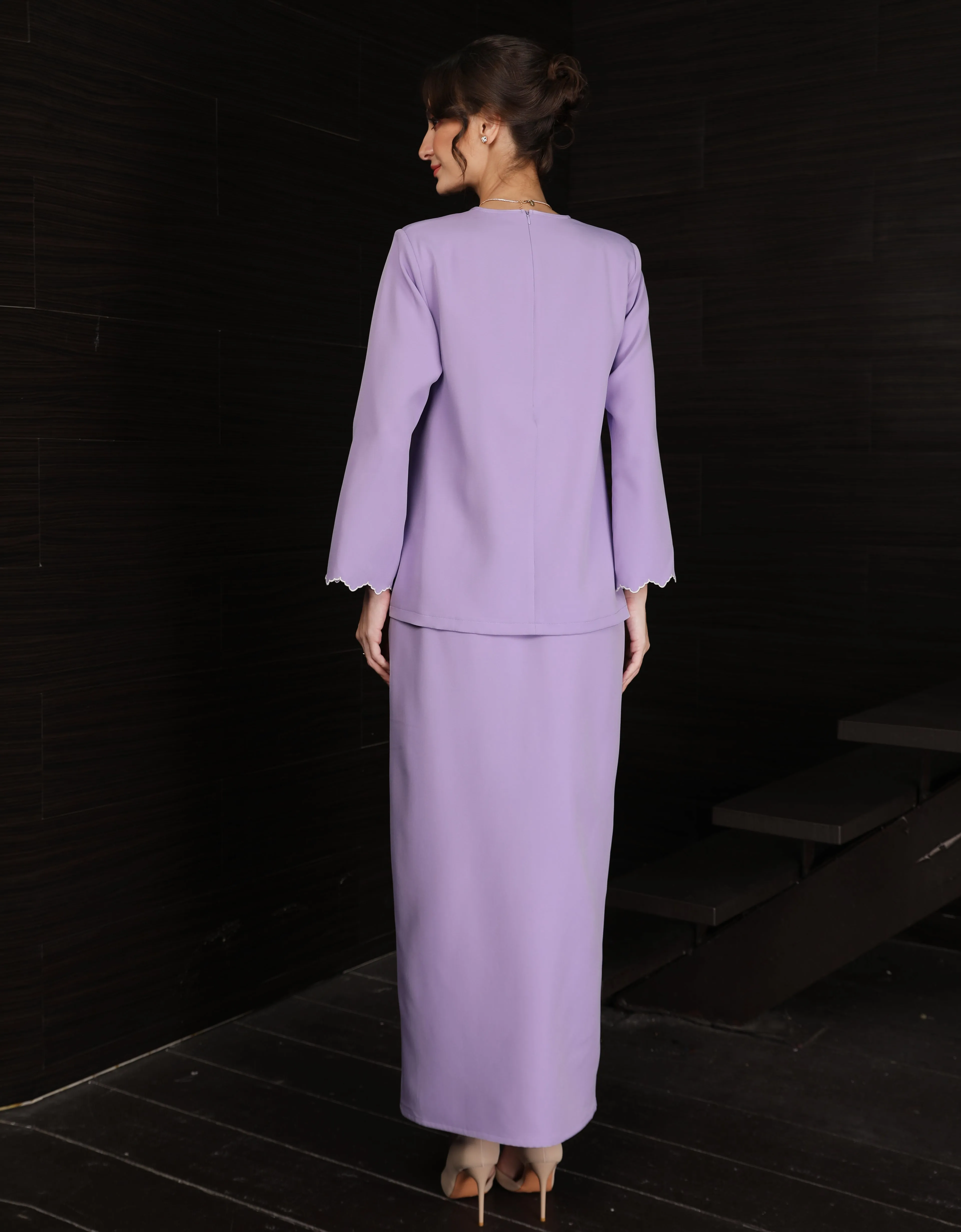 BAJU KURUNG KEDAH AGNES (LILAC)