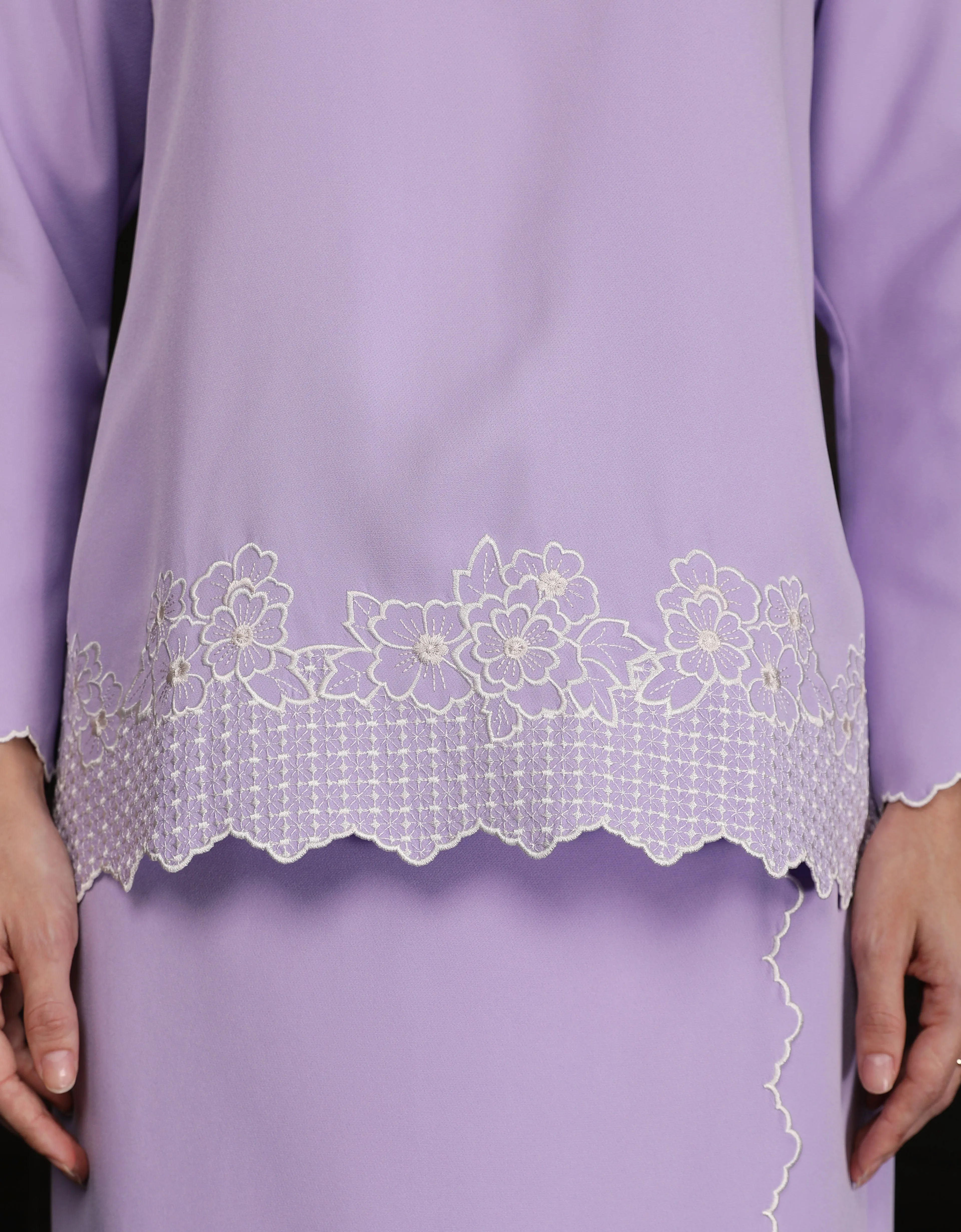 BAJU KURUNG KEDAH AGNES (LILAC)
