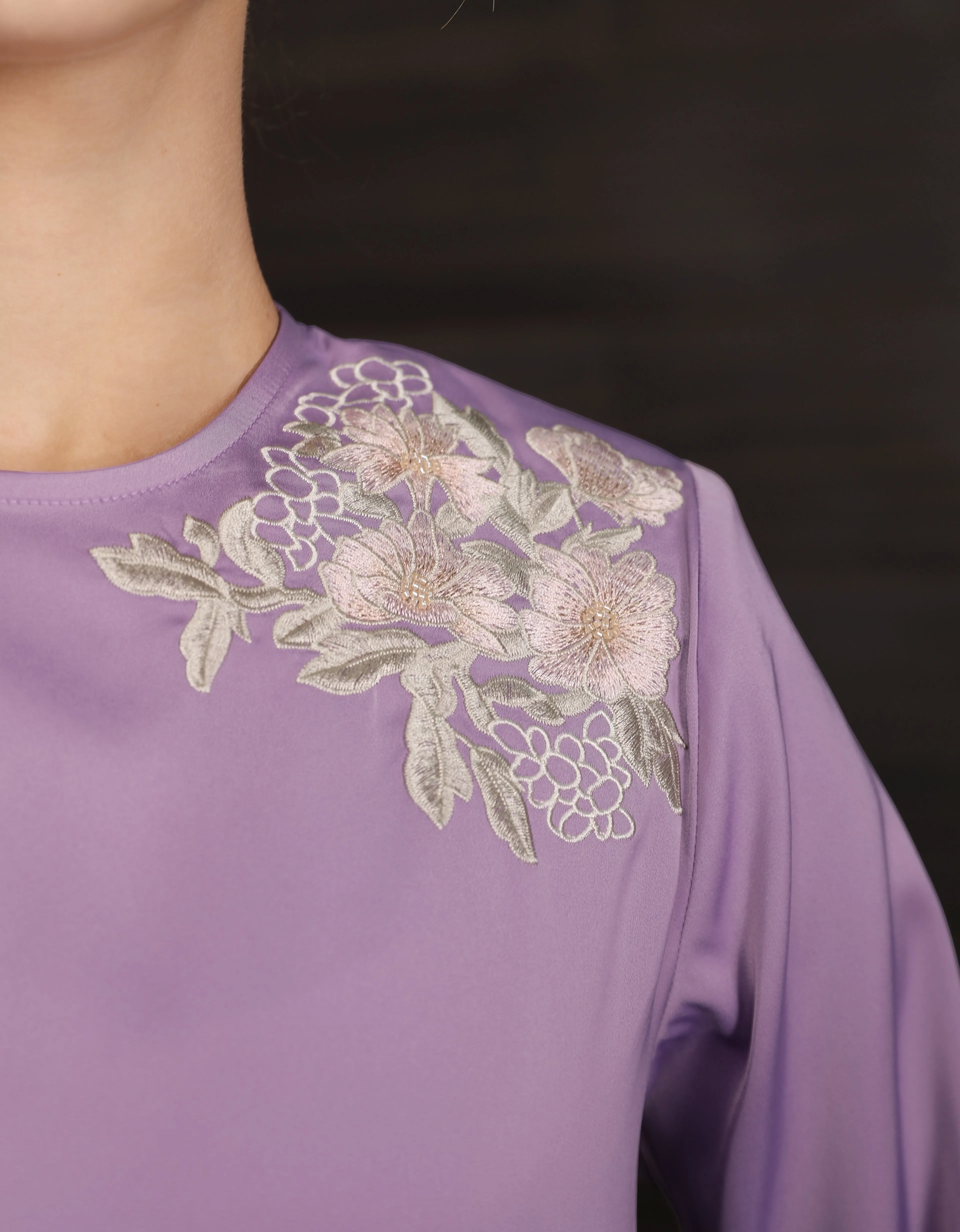 BAJU KURUNG KEDAH AIVEE (LILAC)