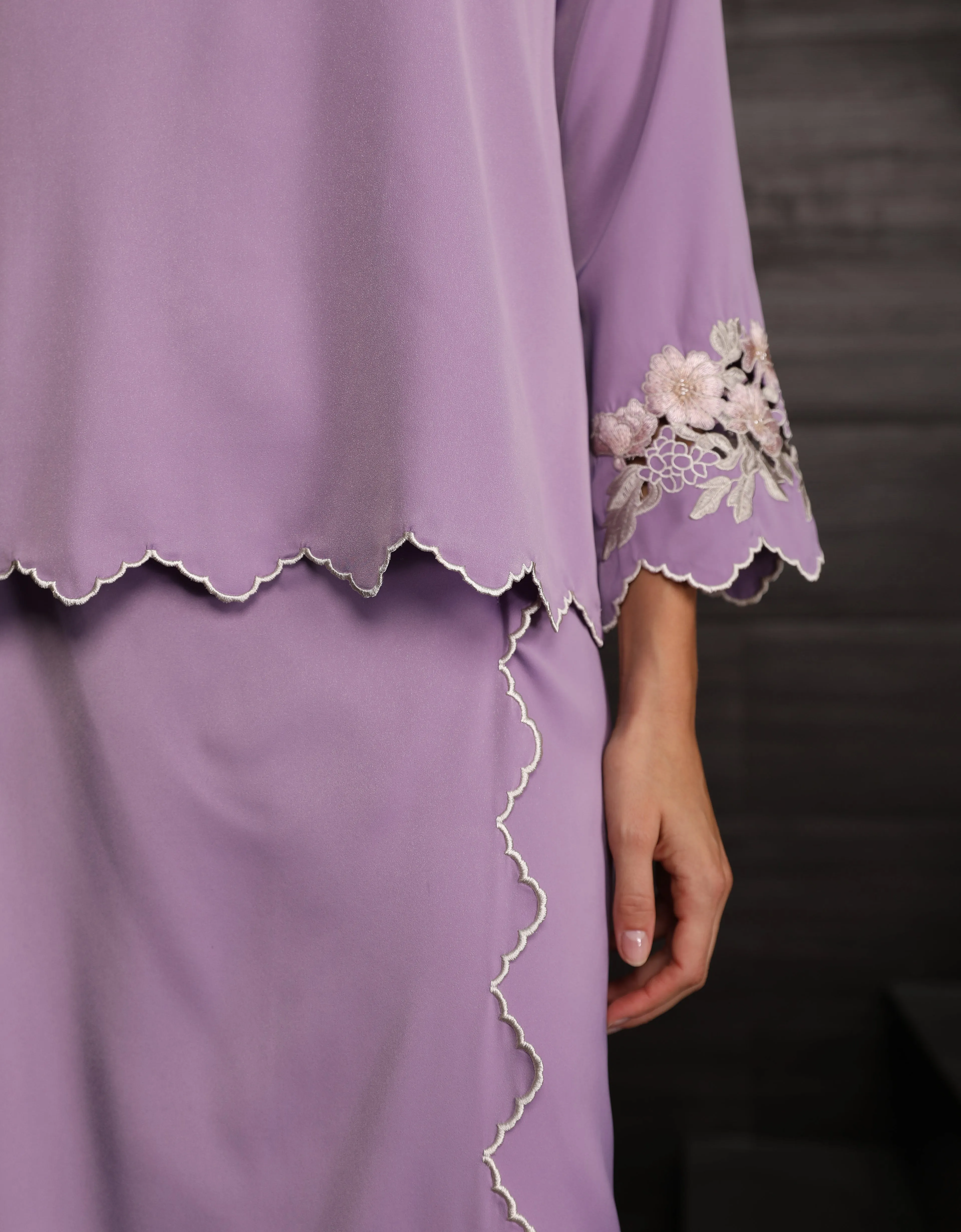 BAJU KURUNG KEDAH AIVEE (LILAC)