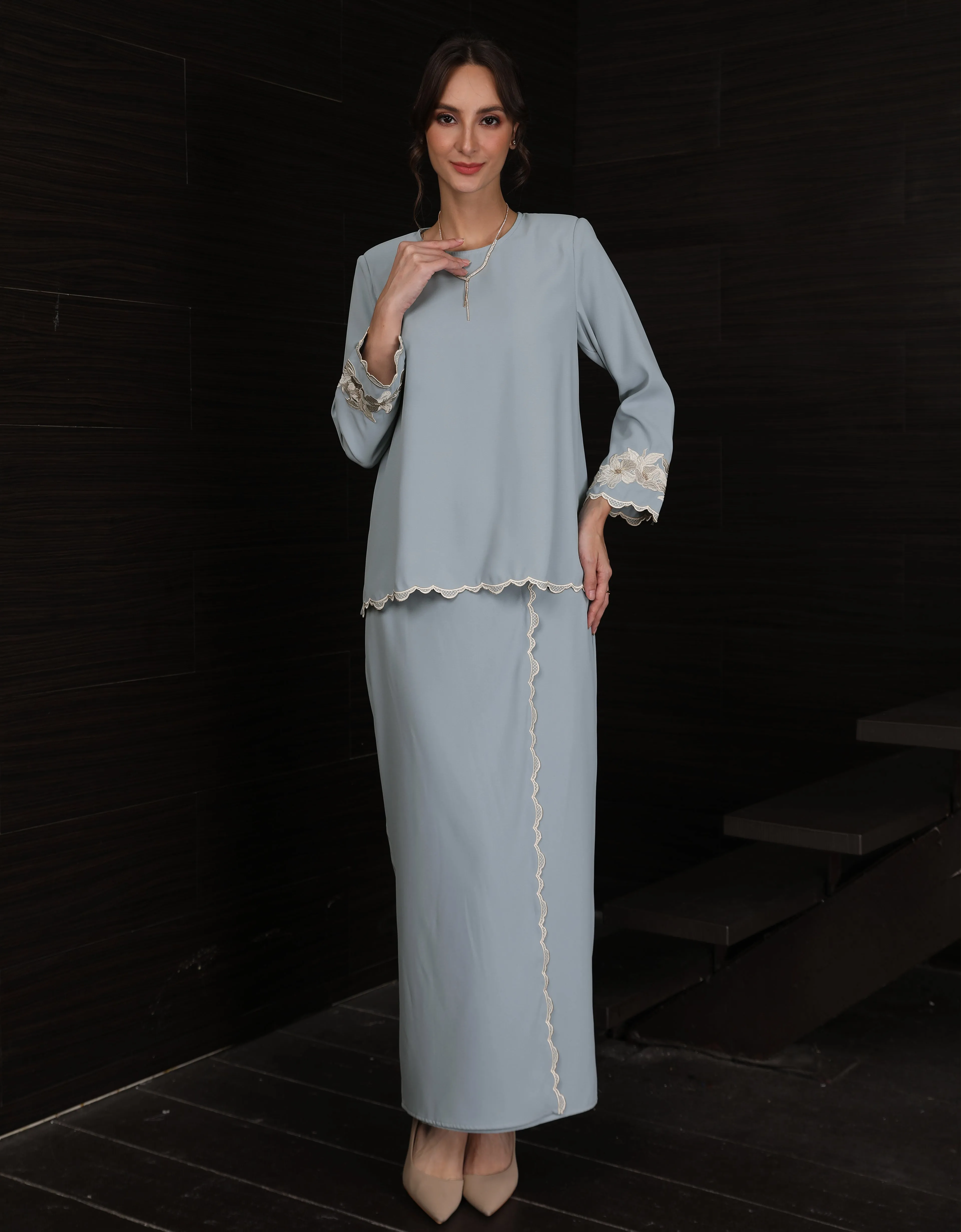 BAJU KURUNG KEDAH DANIELA (ARCTIC ICE)