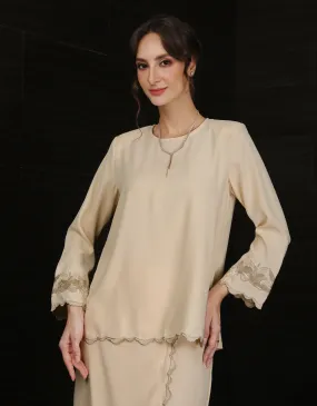 BAJU KURUNG KEDAH DANIELA (CREAM)