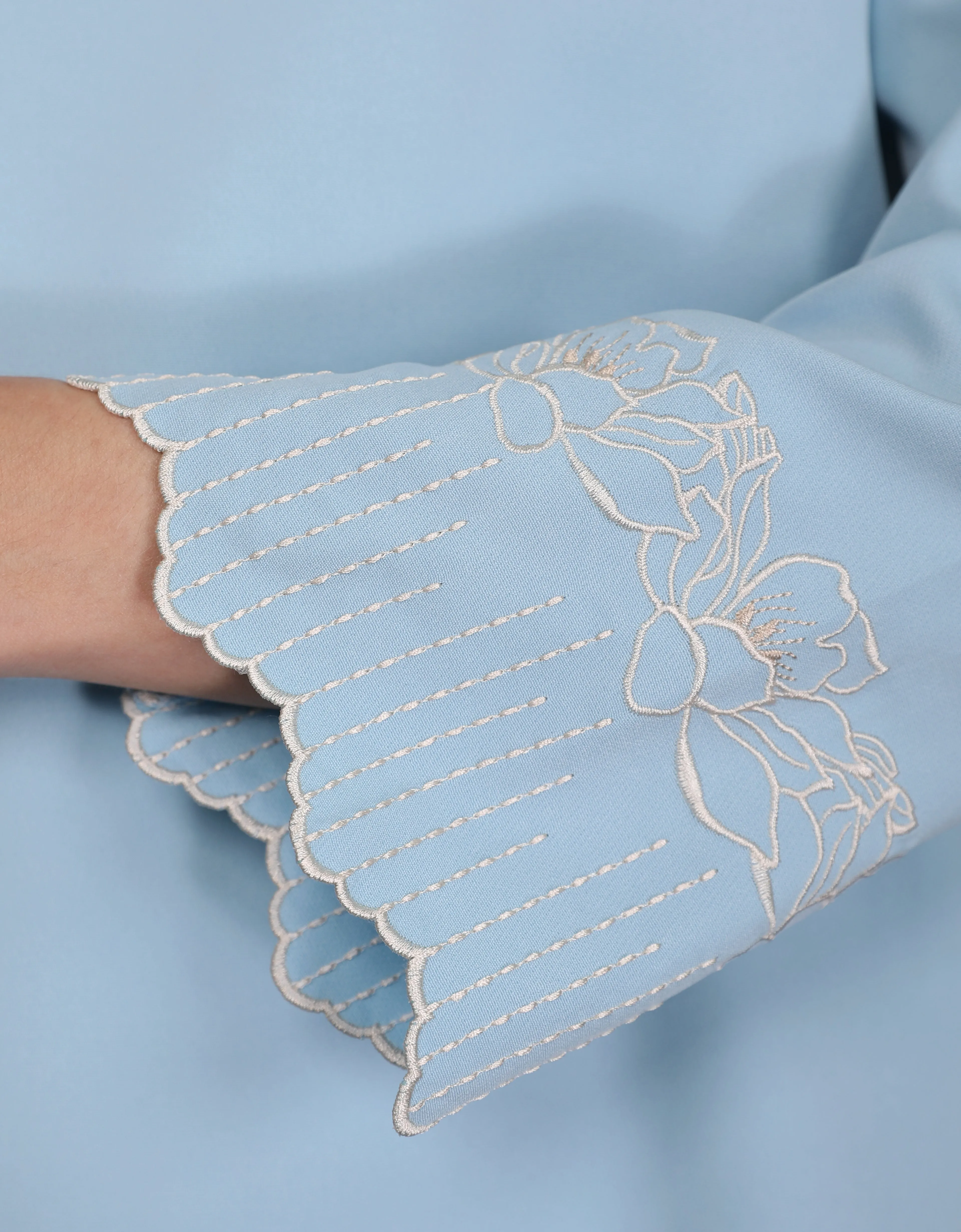 BAJU KURUNG KEDAH DOVIE (DUSTY BLUE)