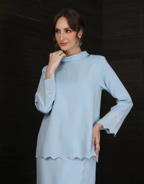 BAJU KURUNG KEDAH DOVIE (DUSTY BLUE)
