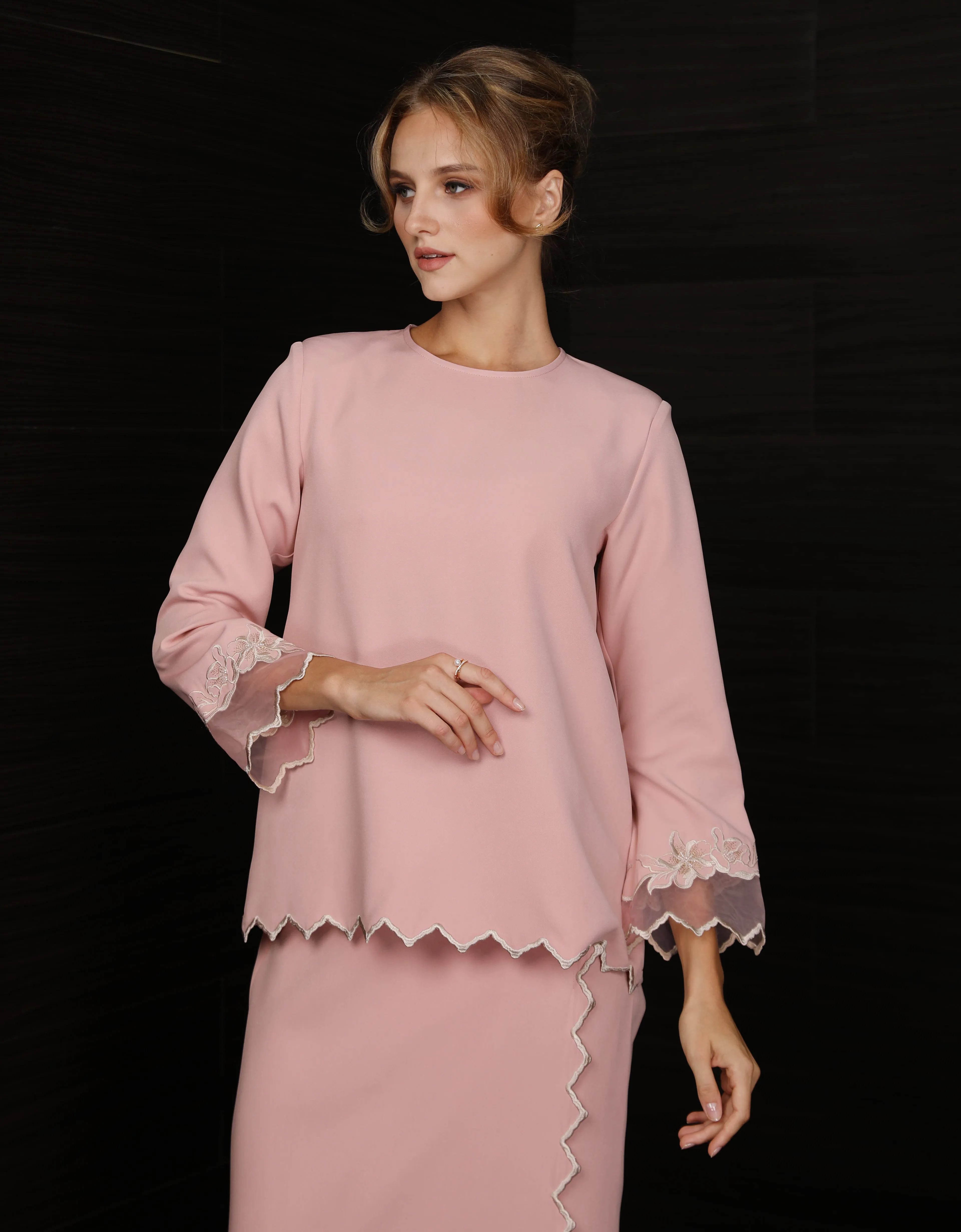 BAJU KURUNG KEDAH LAURA (DUSTY PINK)