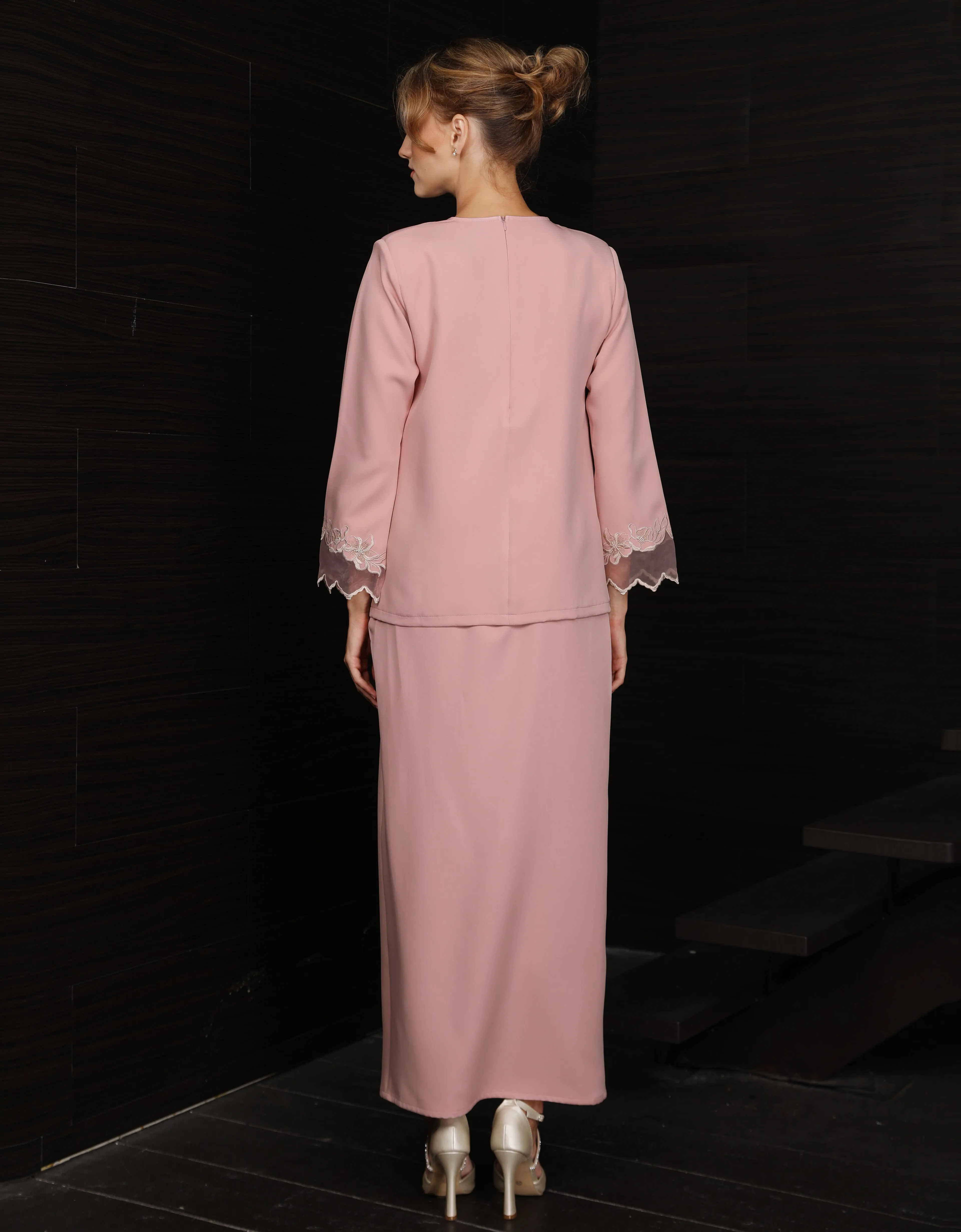 BAJU KURUNG KEDAH LAURA (DUSTY PINK)
