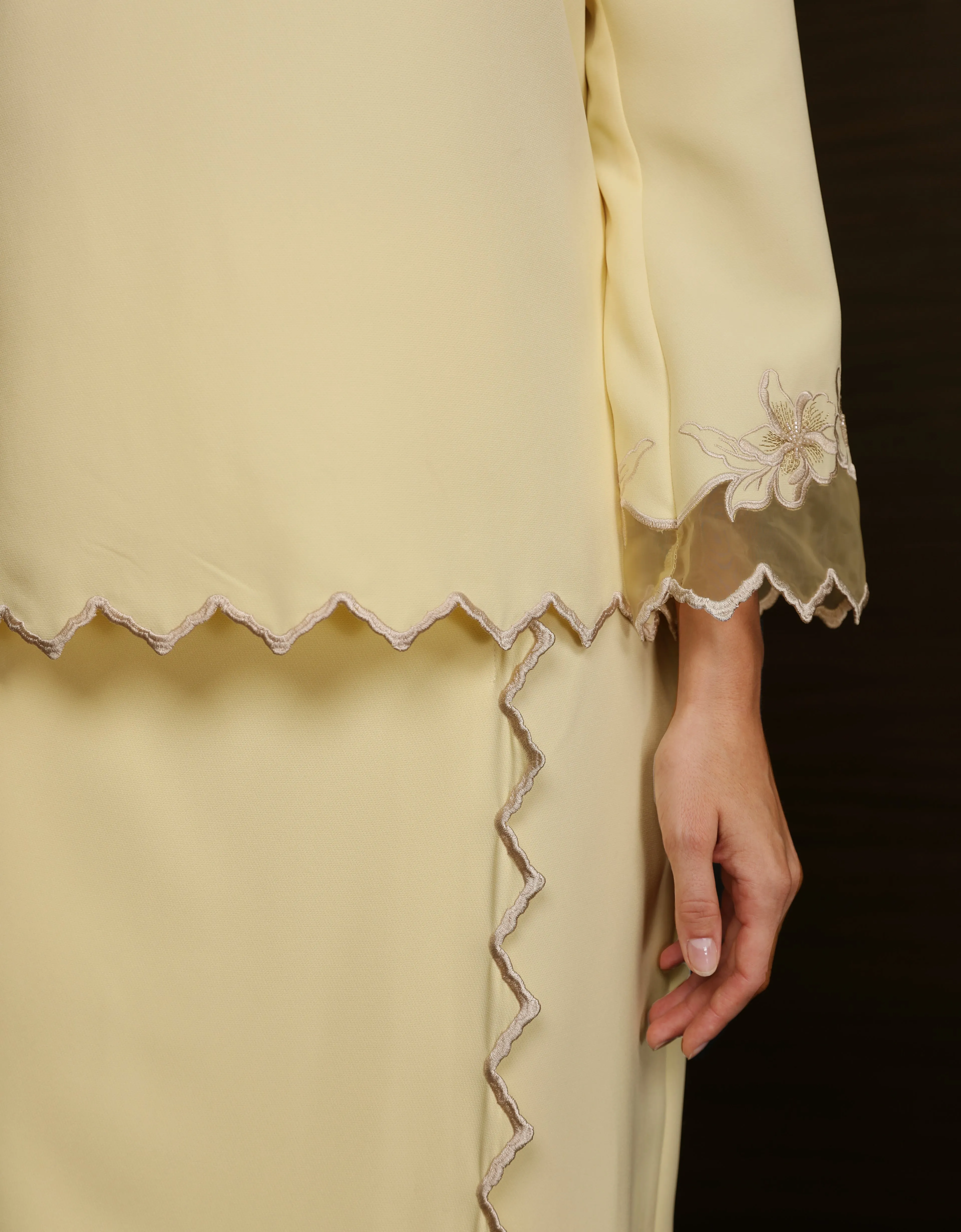 BAJU KURUNG KEDAH LAURA (SWEET YELLOW)