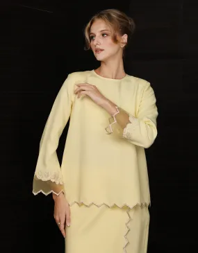 BAJU KURUNG KEDAH LAURA (SWEET YELLOW)