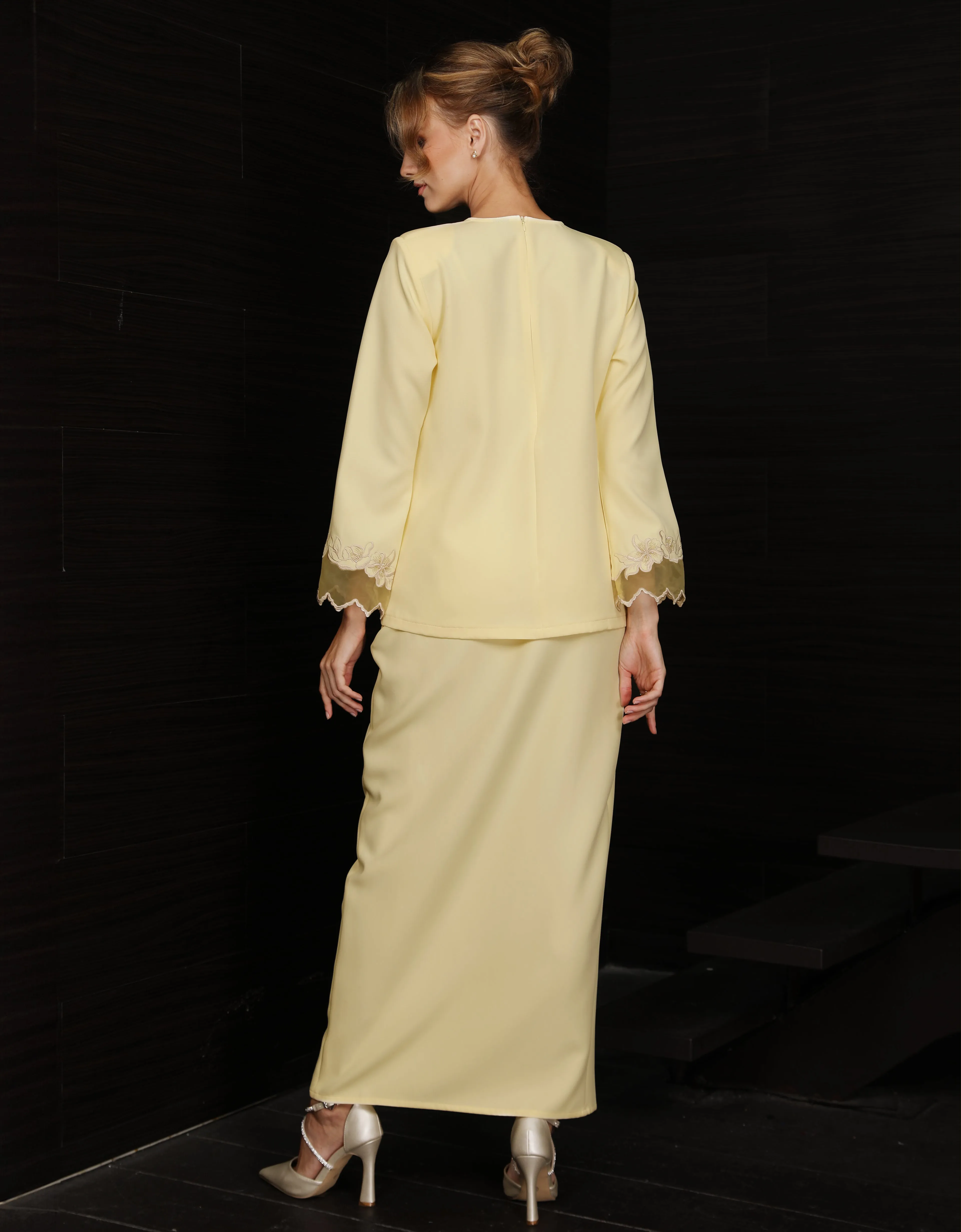 BAJU KURUNG KEDAH LAURA (SWEET YELLOW)