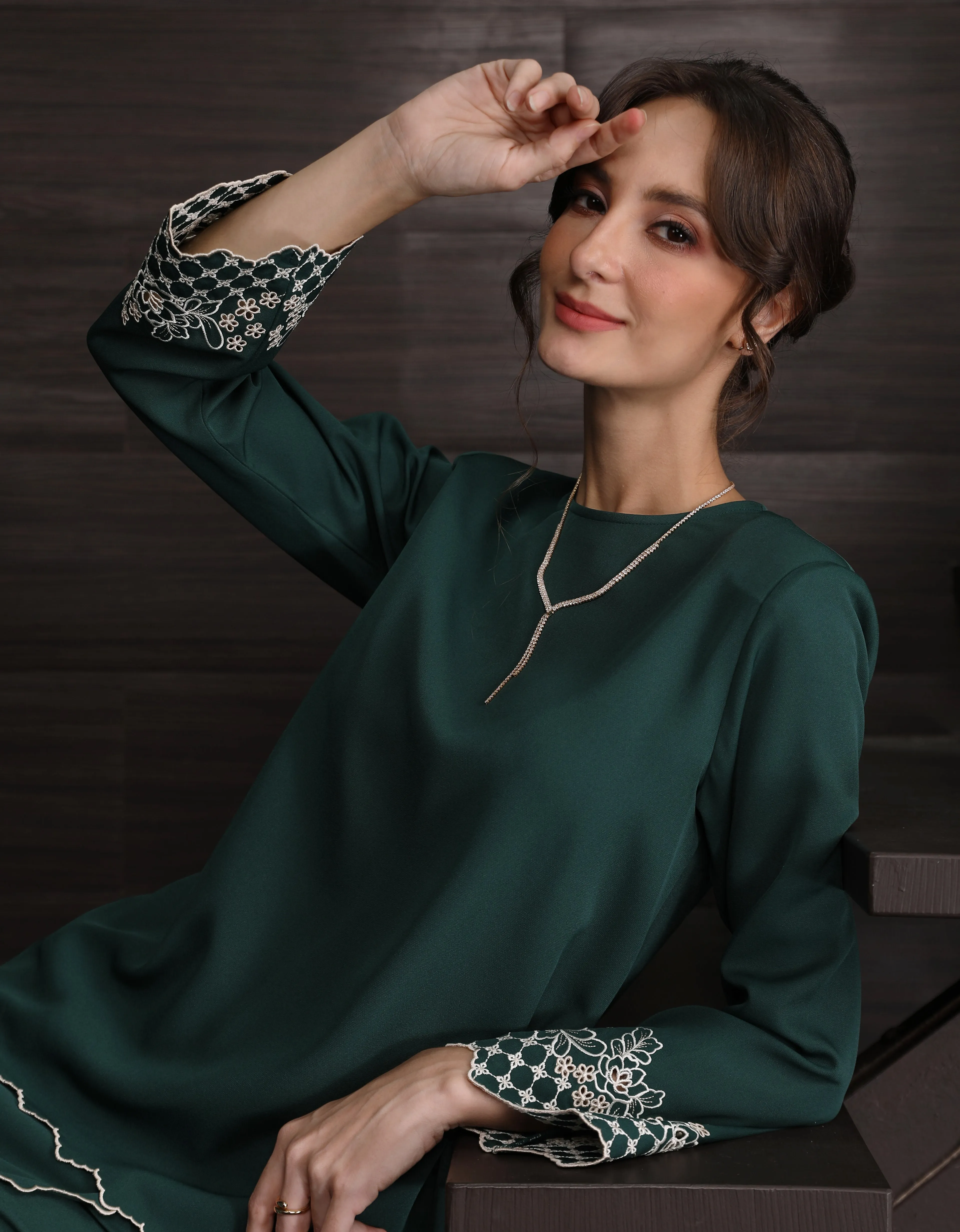 BAJU KURUNG KEDAH MAILEA (EMERALD GREEN)