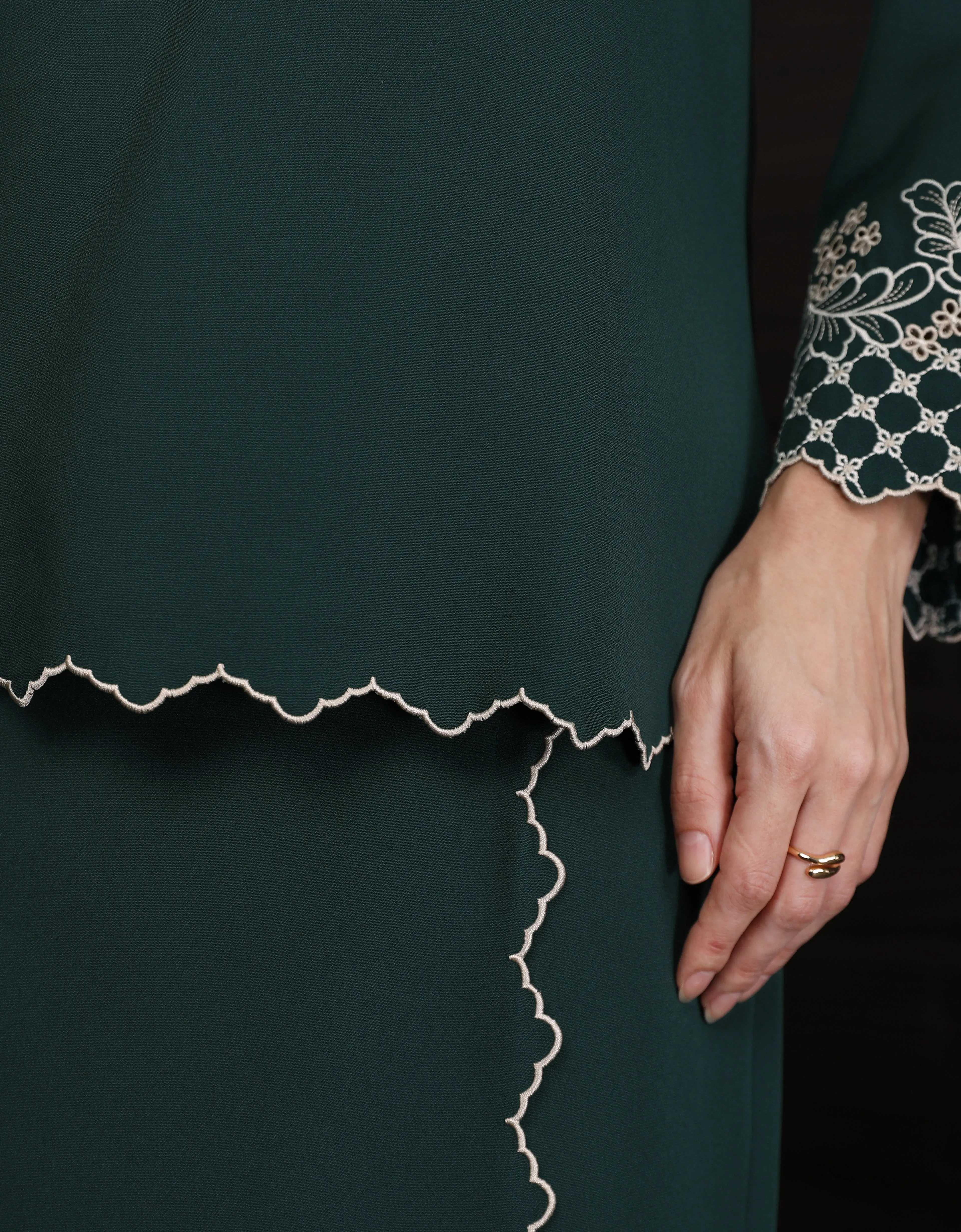 BAJU KURUNG KEDAH MAILEA (EMERALD GREEN)