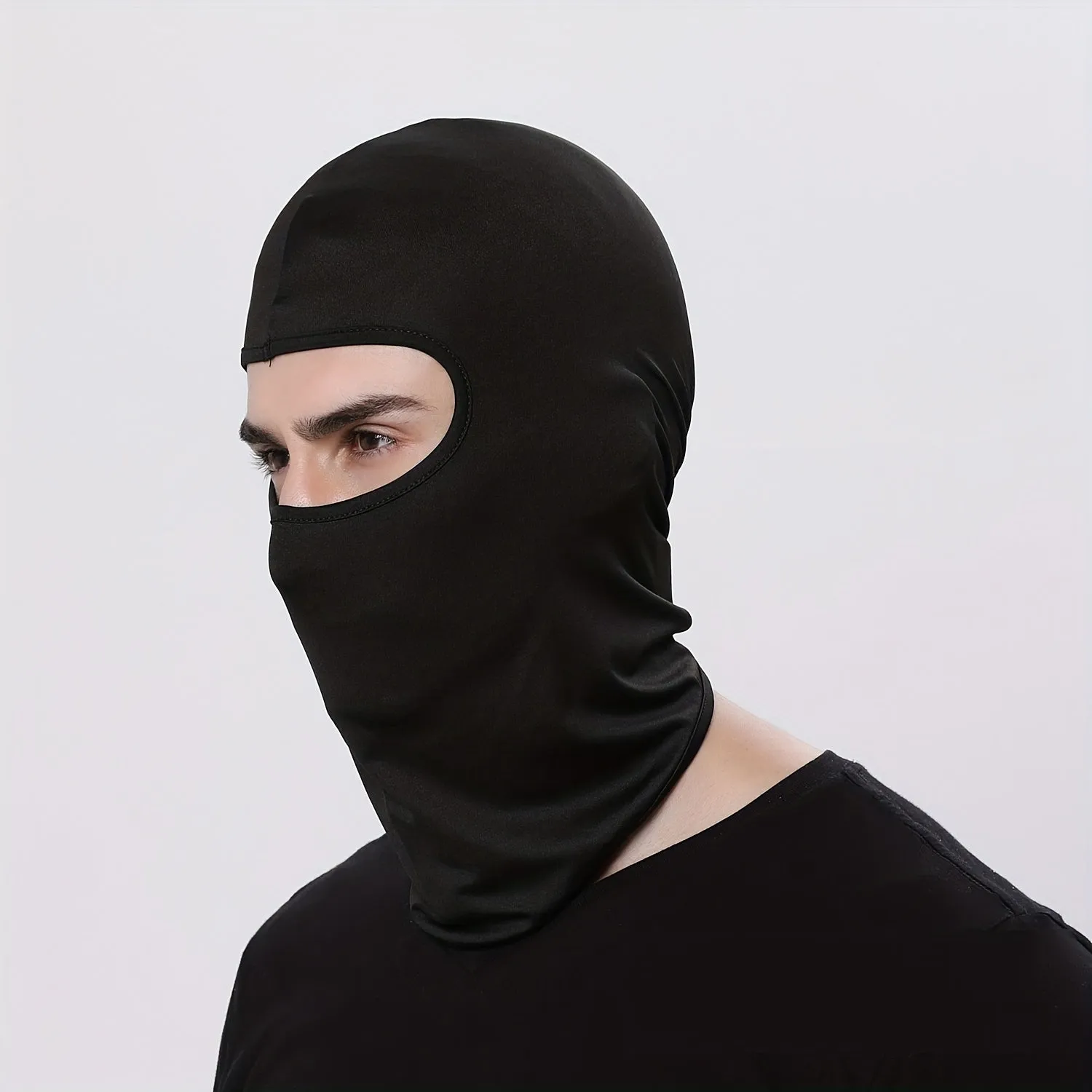 Black Tactical Hood Bandana Face Hat for Outdoor Activities