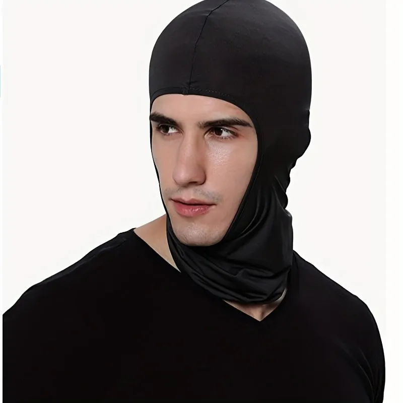 Black Tactical Hood Bandana Face Hat for Outdoor Activities