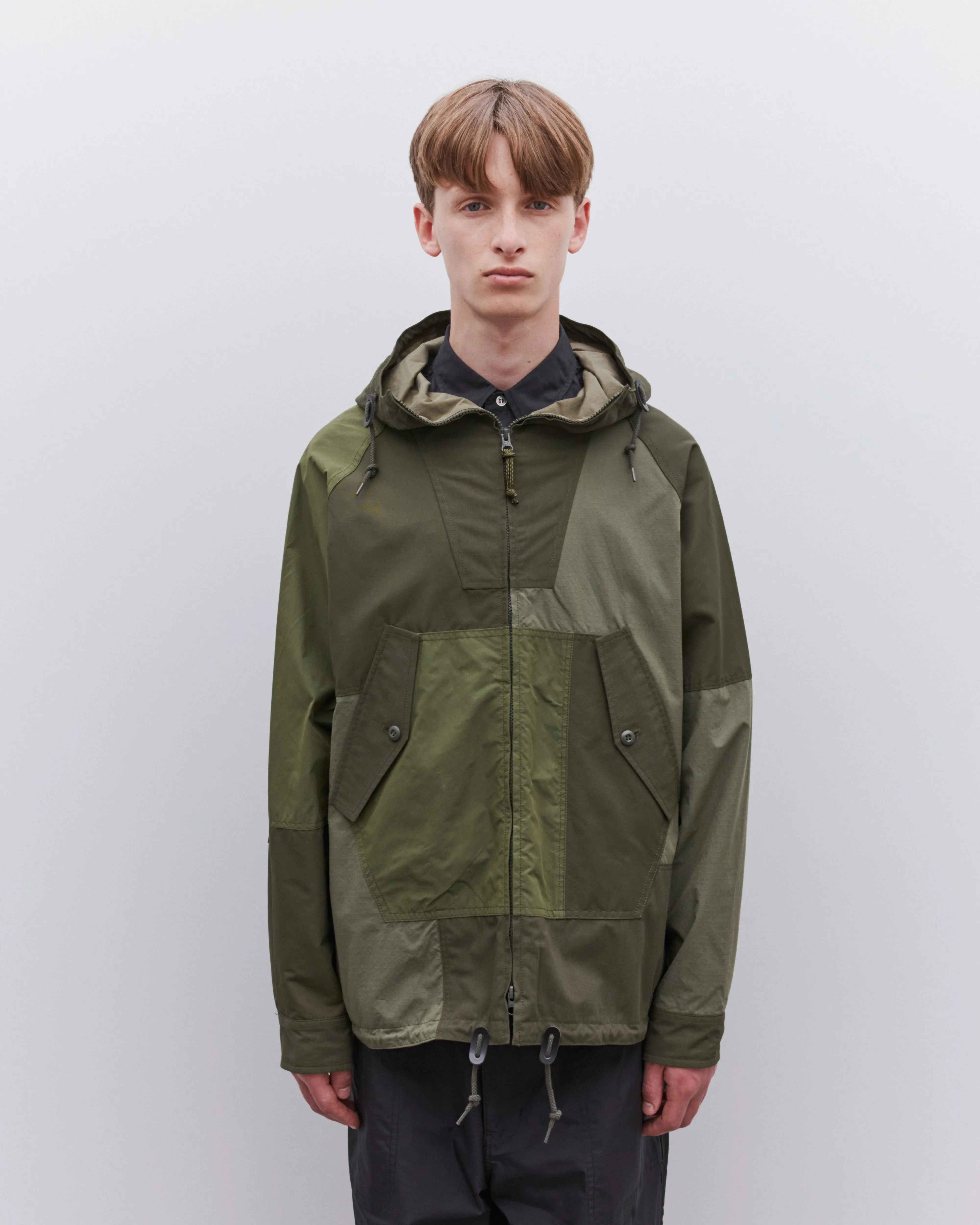 Comme des Garçons Homme - Men's Patchwork Parka - (Khaki Mix)