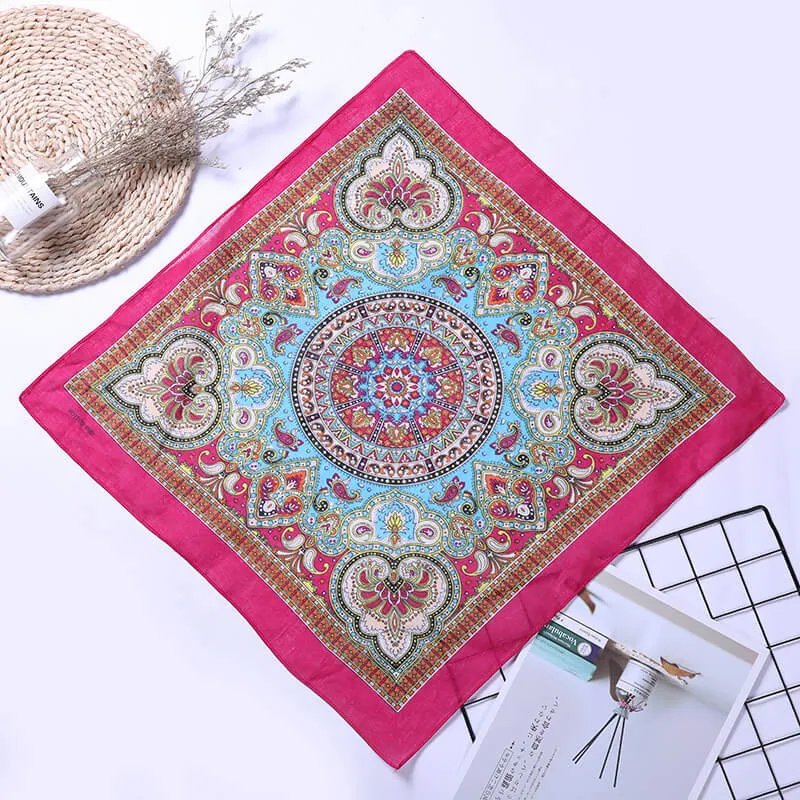 Cotton Retro Bandanas 12 Pack 22"x22" Unisex Novelty Paisley Kerchiefs