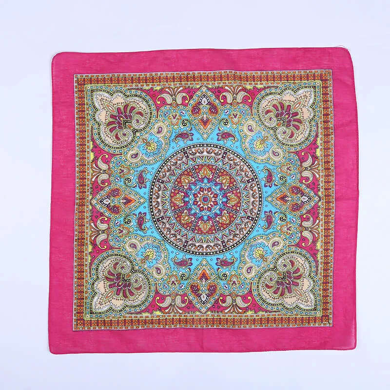 Cotton Retro Bandanas 12 Pack 22"x22" Unisex Novelty Paisley Kerchiefs
