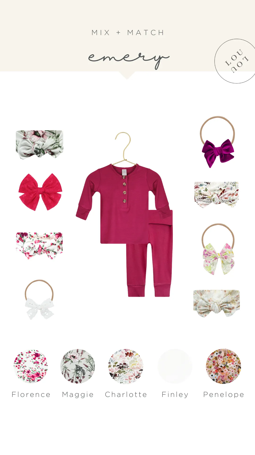 Emery Newborn Headband Bundle (Gown)
