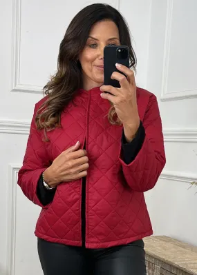 Fiona Red Leopard Lining Jacket