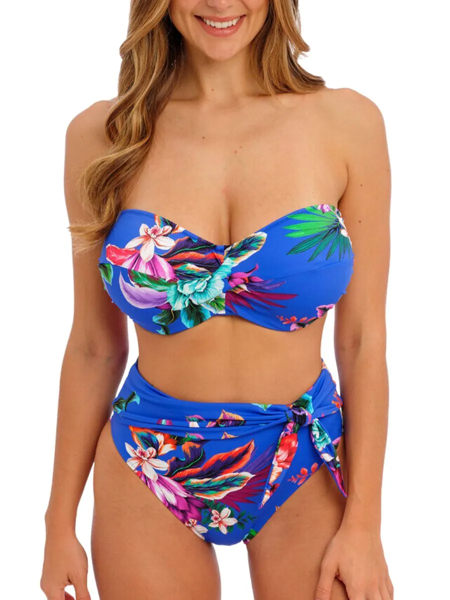 Halkidiki Twist Bandeau Bikini Top - Ultramarine