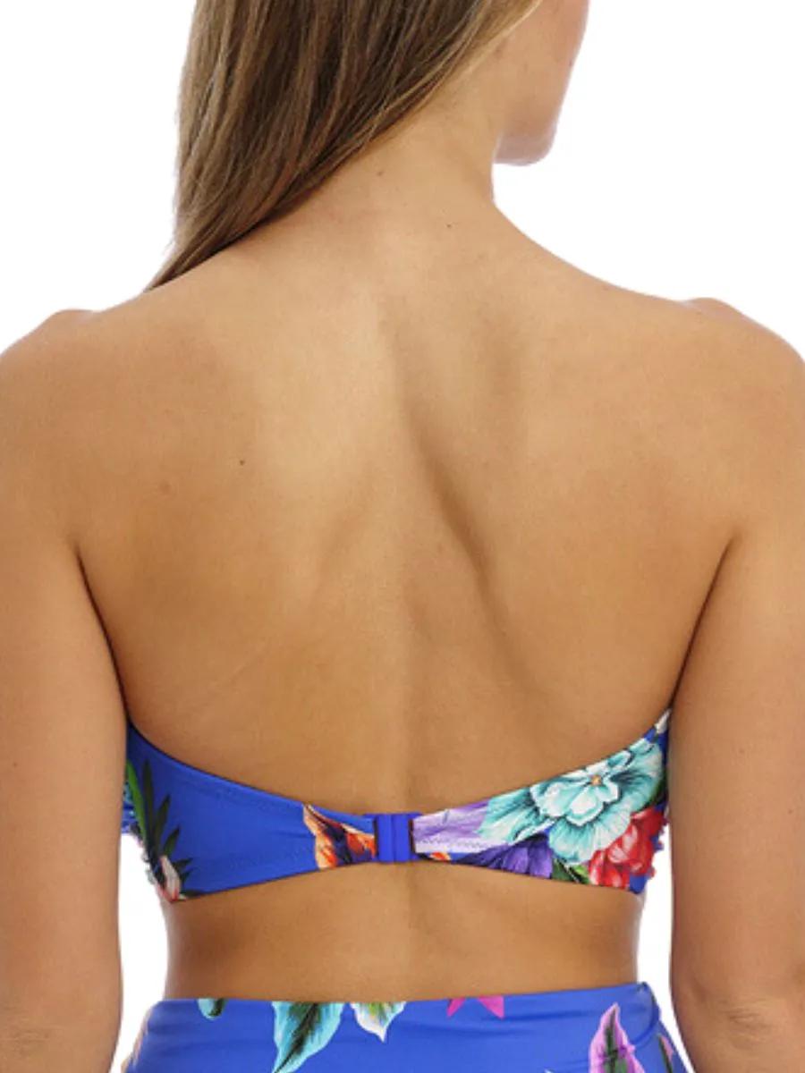 Halkidiki Twist Bandeau Bikini Top - Ultramarine