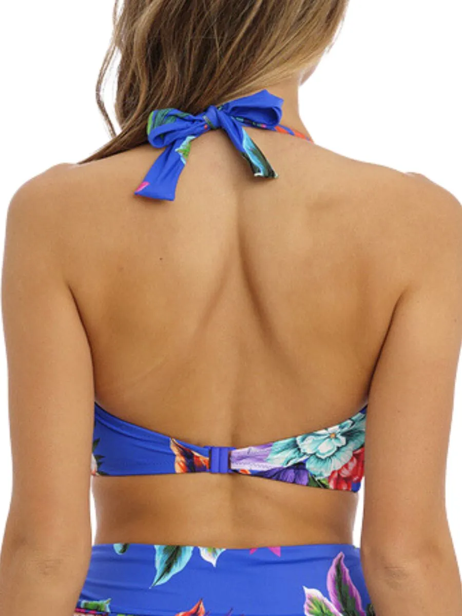 Halkidiki Twist Bandeau Bikini Top - Ultramarine