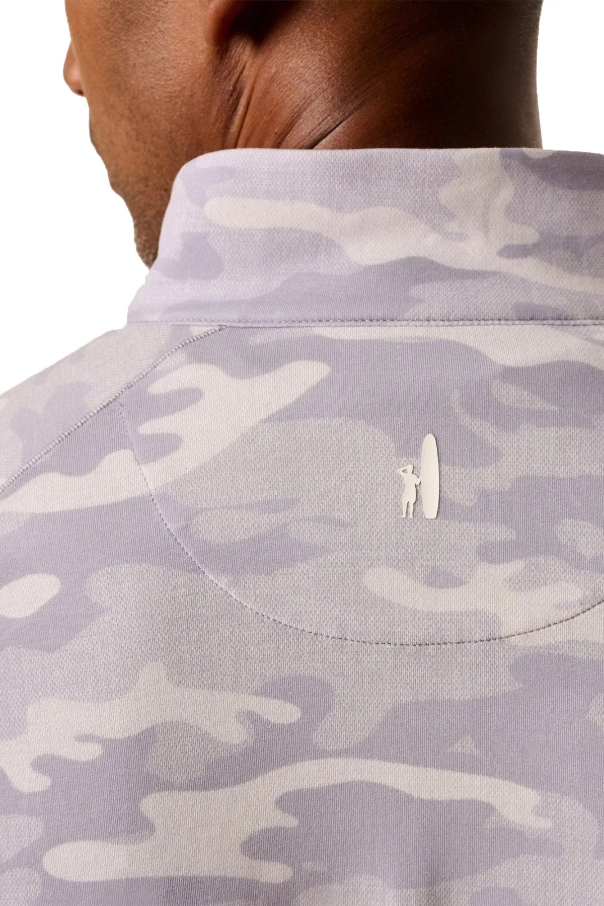Johnnie O Patton Performance Camo 1/4 Zip Custom Pullovers, White