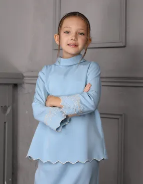 KIDS BAJU KURUNG KEDAH DOVIE (DUSTY BLUE)