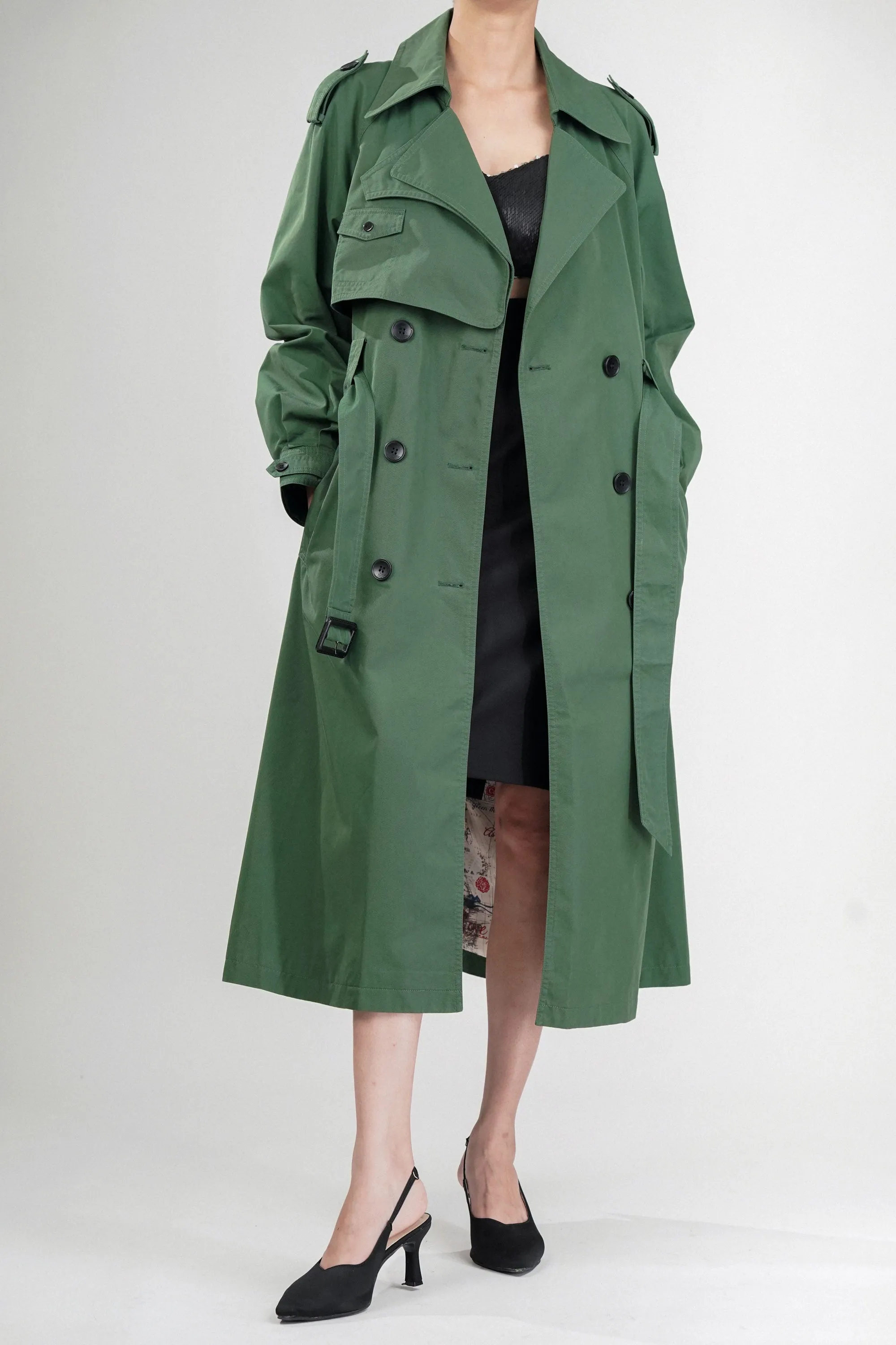 Luxe Ivy Long Trench Coat