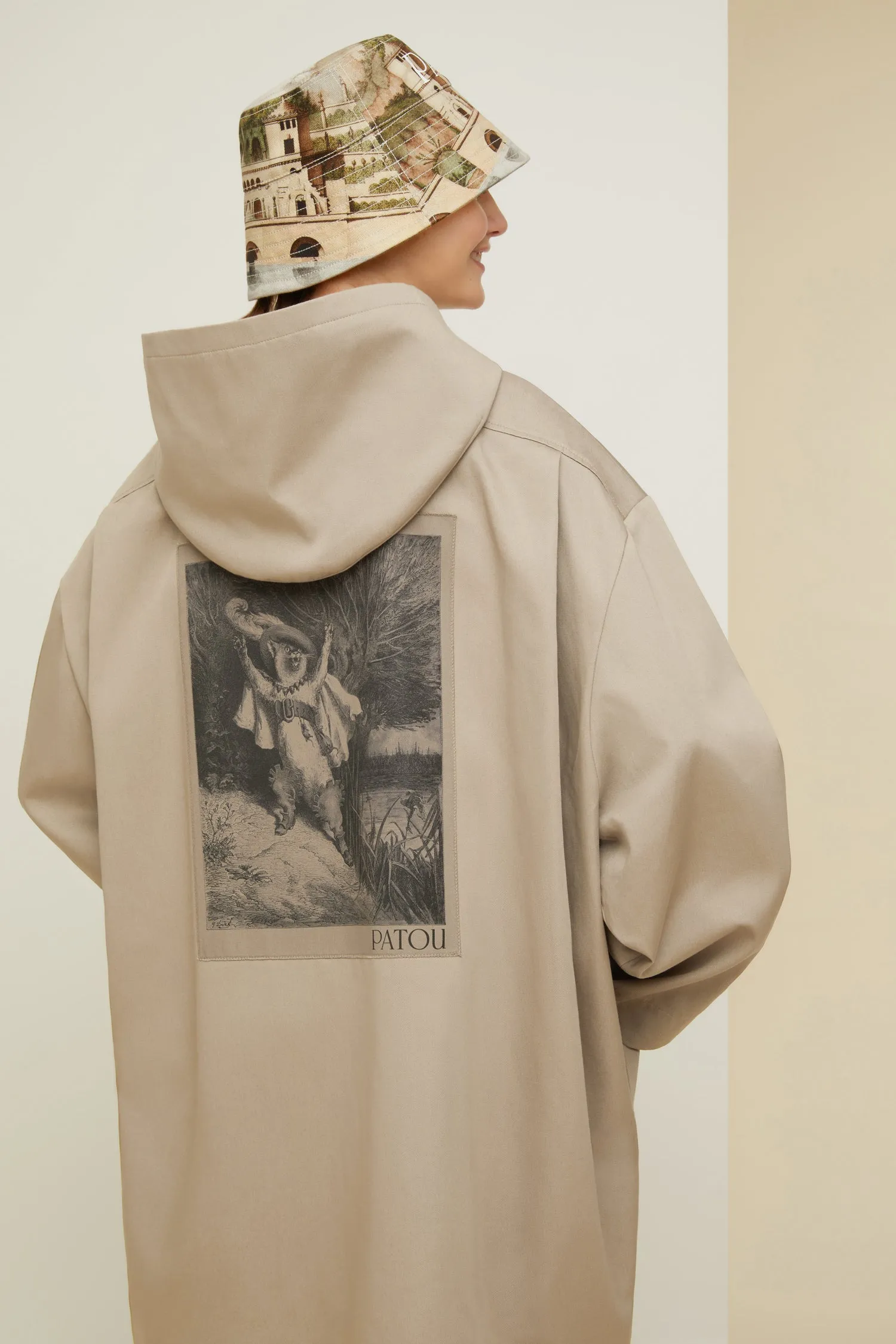 Puss in Boots oversized parka in organic cotton