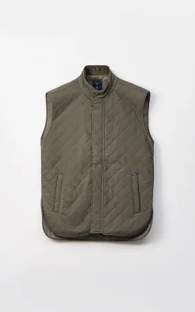 QUILTED SLEEVELESS JACKET OLIVE