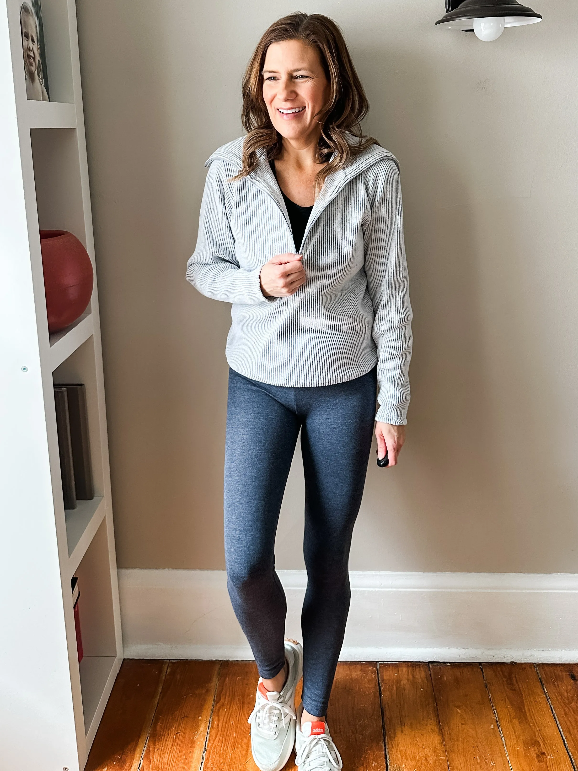 Ribbed Half-Zip Pullover