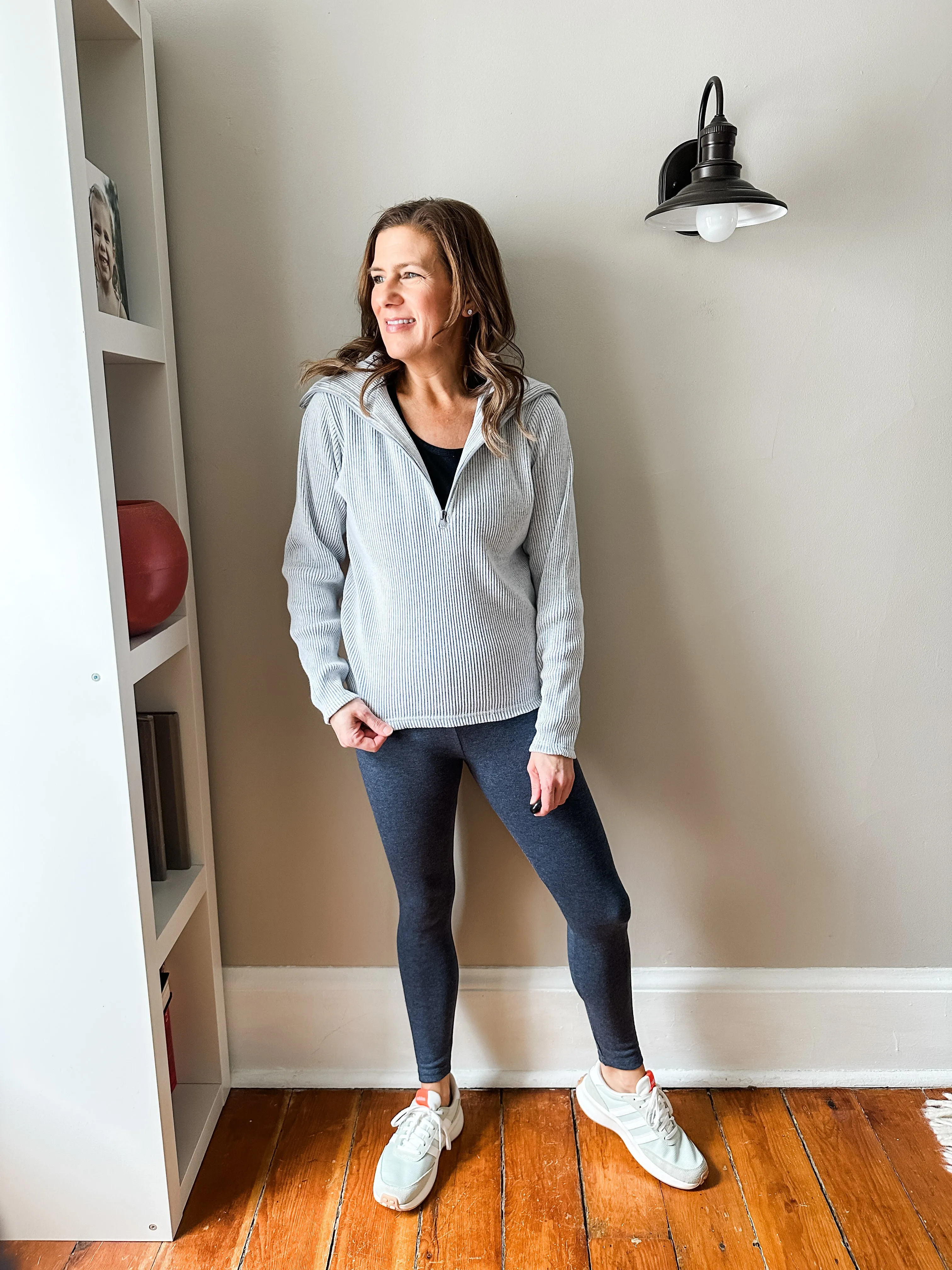 Ribbed Half-Zip Pullover