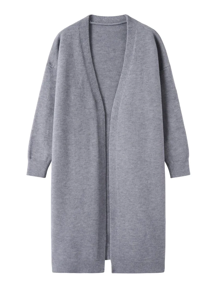 Spring Knitted Long Cardigan For Women Sweater Coat Female Fashion Autumn Outerwear Solid Lady Casual Clothes C-256