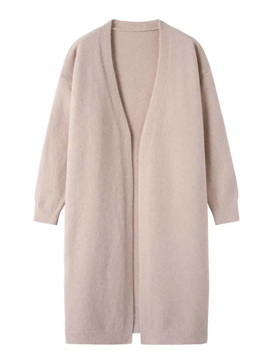 Spring Knitted Long Cardigan For Women Sweater Coat Female Fashion Autumn Outerwear Solid Lady Casual Clothes C-256