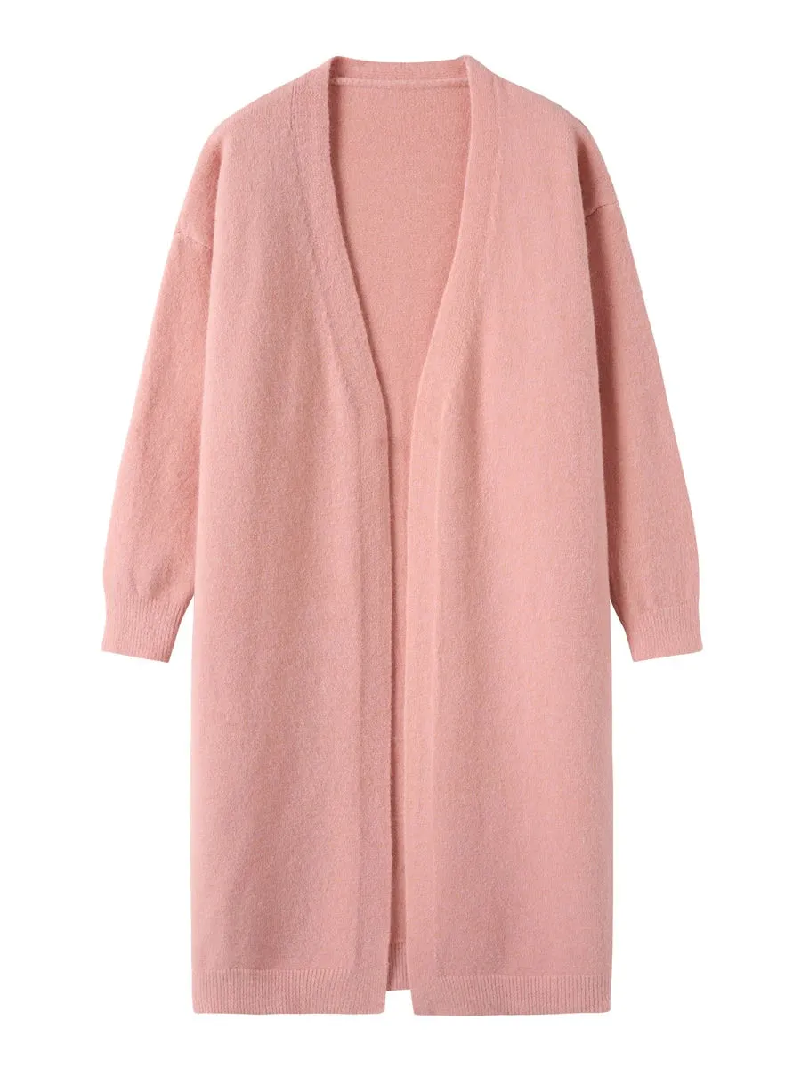 Spring Knitted Long Cardigan For Women Sweater Coat Female Fashion Autumn Outerwear Solid Lady Casual Clothes C-256