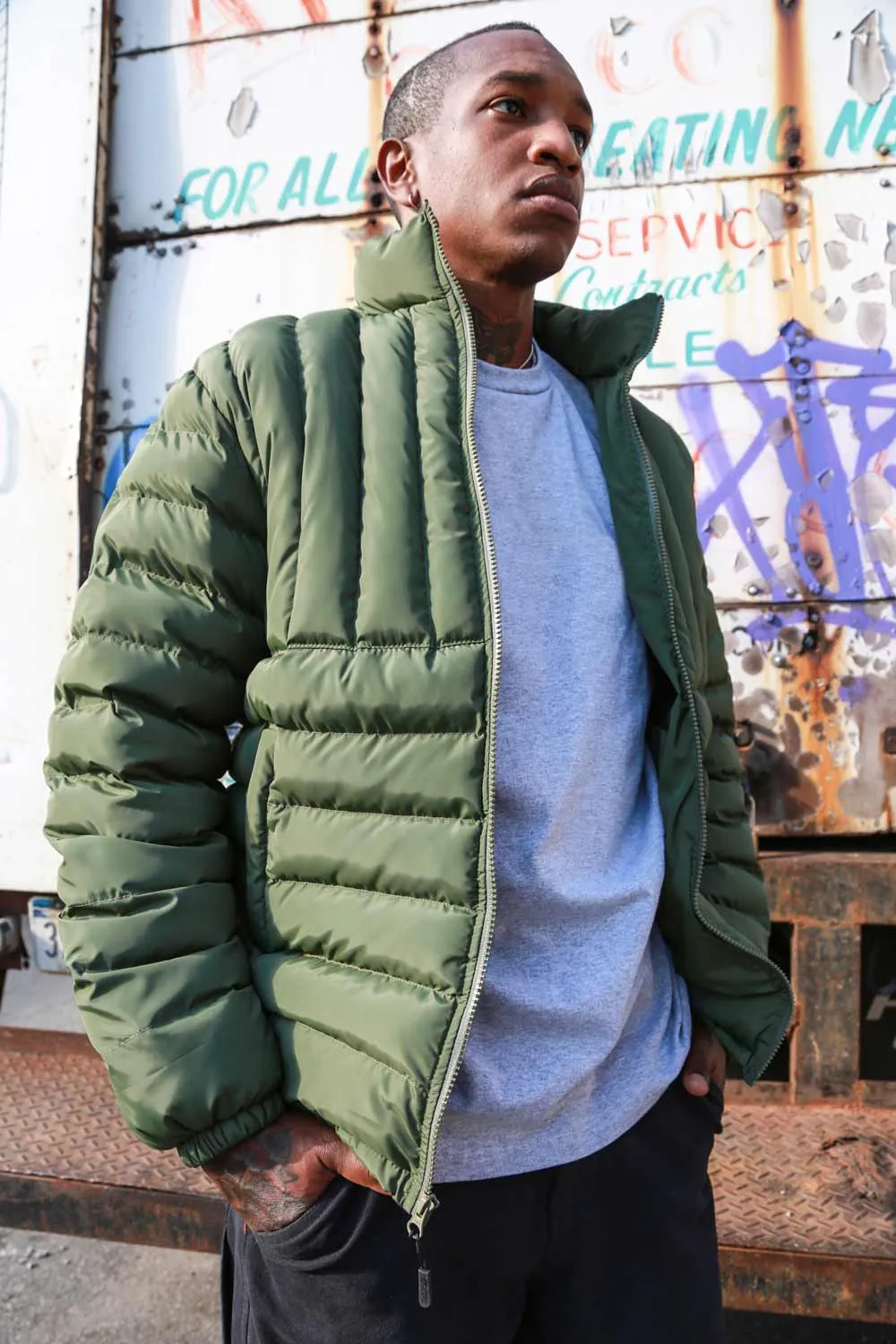 Theories LUDLOW LIGHTWEIGHT PUFFER JACKET SAGE