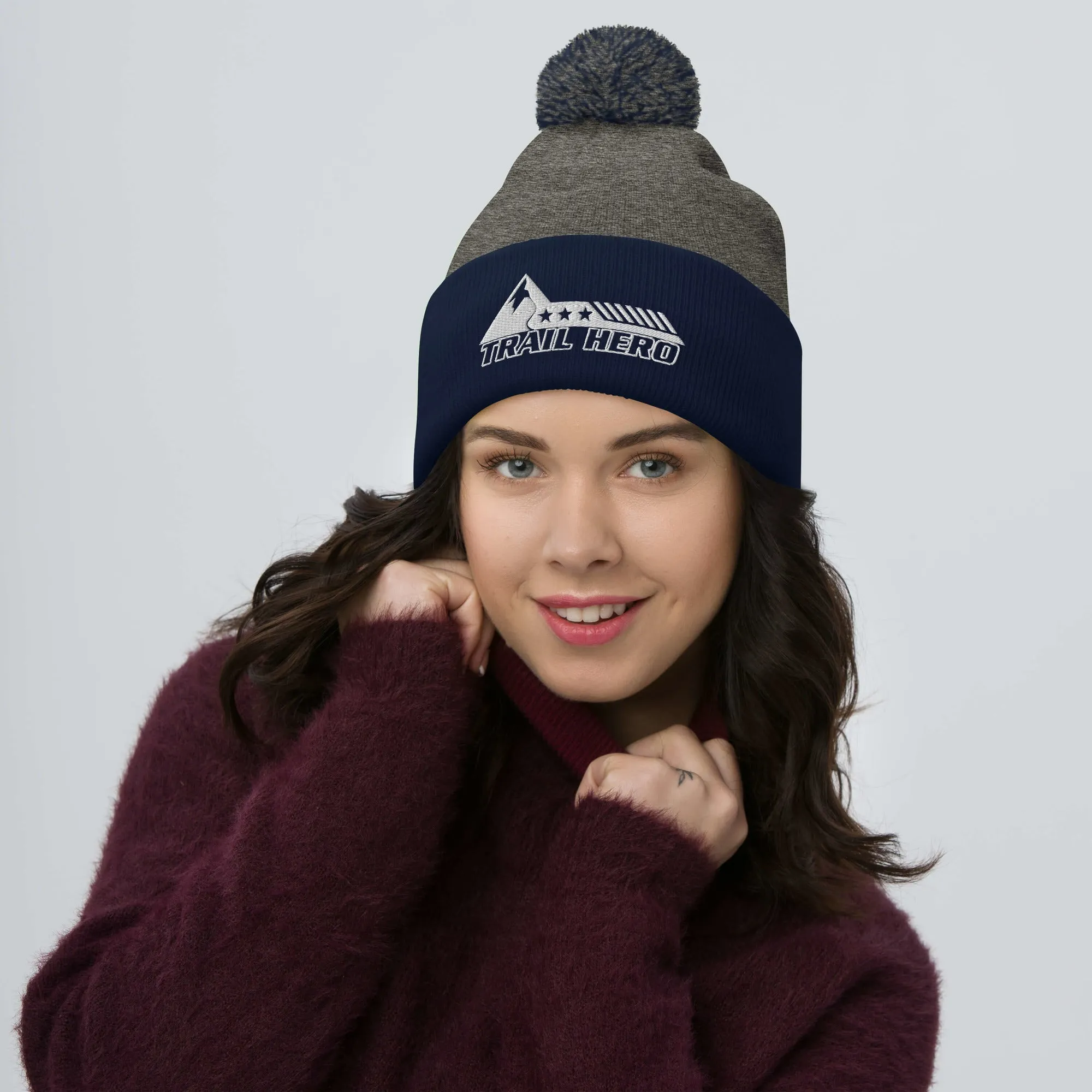 Trail Hero - Hat - Girls Pom Beanie - New Logo - 100% acrylic - 10 Colors