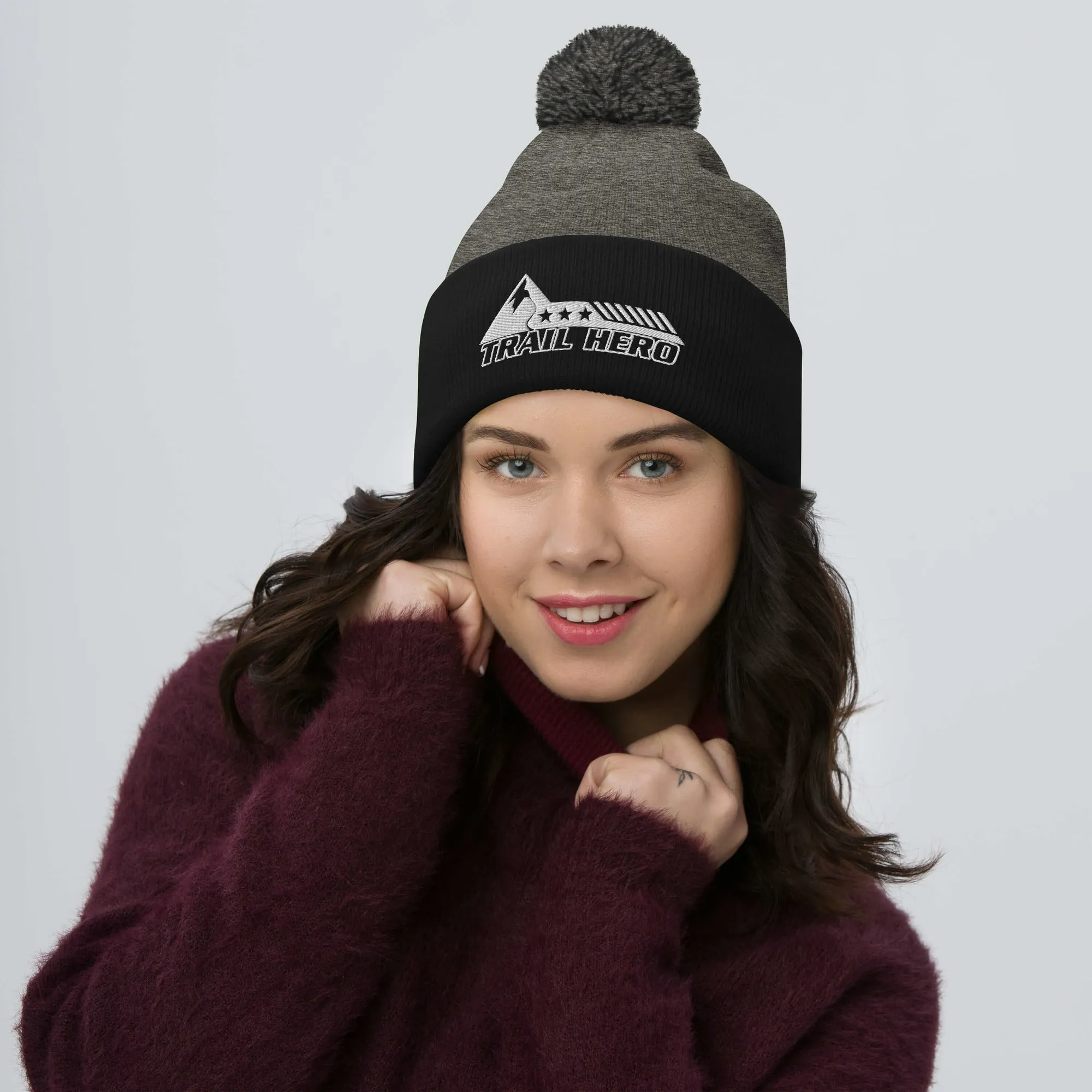 Trail Hero - Hat - Girls Pom Beanie - New Logo - 100% acrylic - 10 Colors
