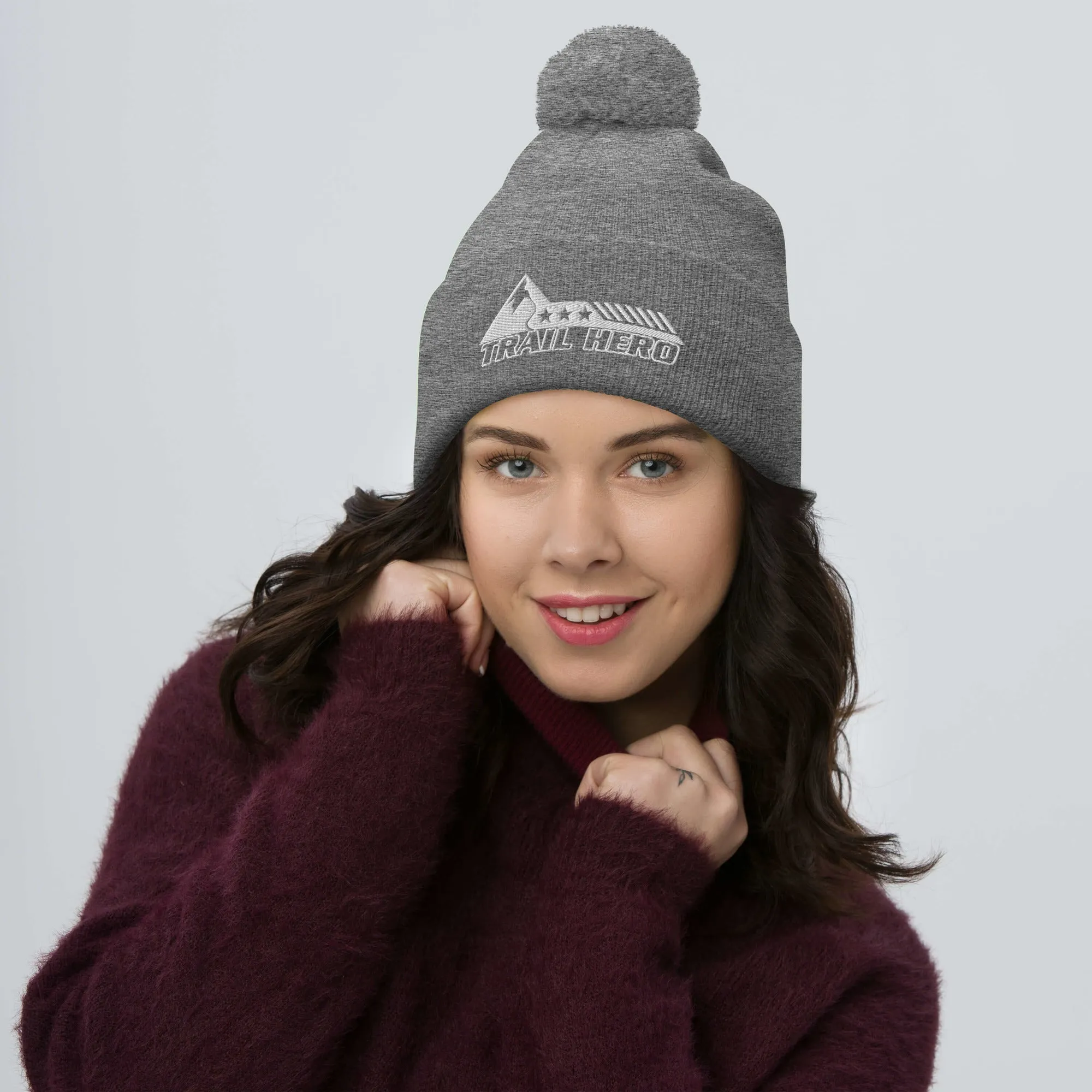 Trail Hero - Hat - Girls Pom Beanie - New Logo - 100% acrylic - 10 Colors