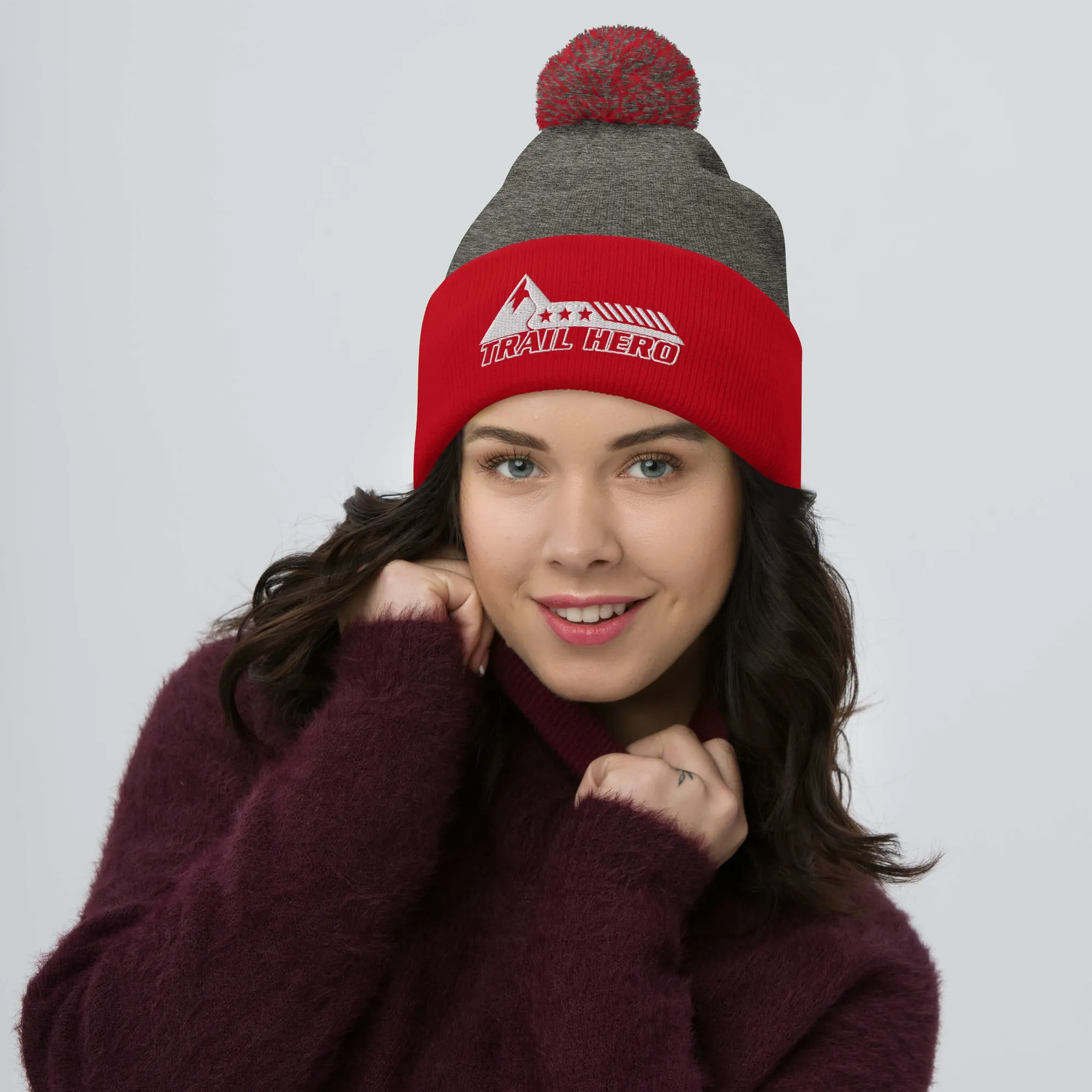 Trail Hero - Hat - Girls Pom Beanie - New Logo - 100% acrylic - 10 Colors