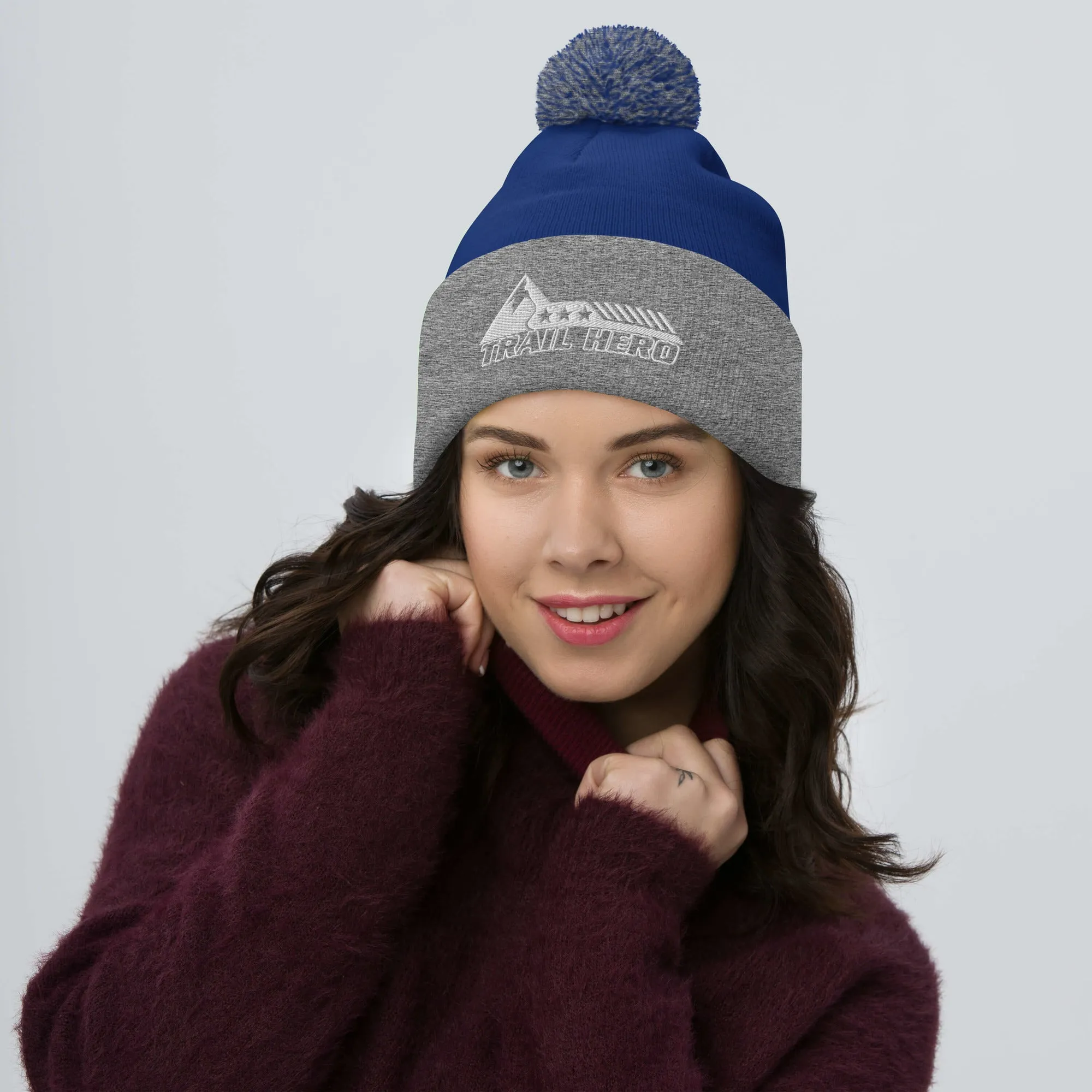 Trail Hero - Hat - Girls Pom Beanie - New Logo - 100% acrylic - 10 Colors