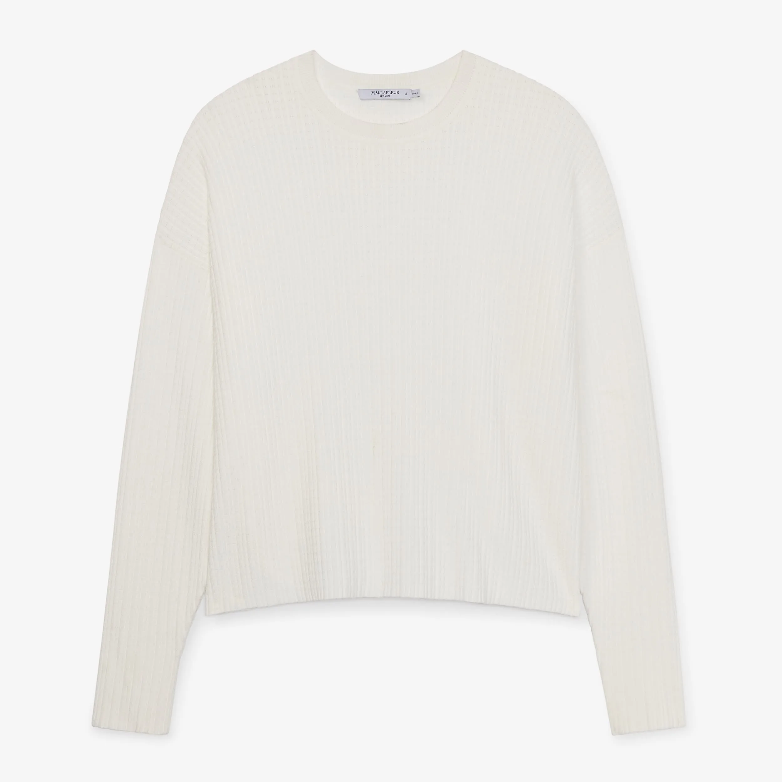 Tyler Pullover - Geo Micro Knit :: Ivory