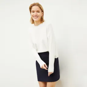 Tyler Pullover - Geo Micro Knit :: Ivory